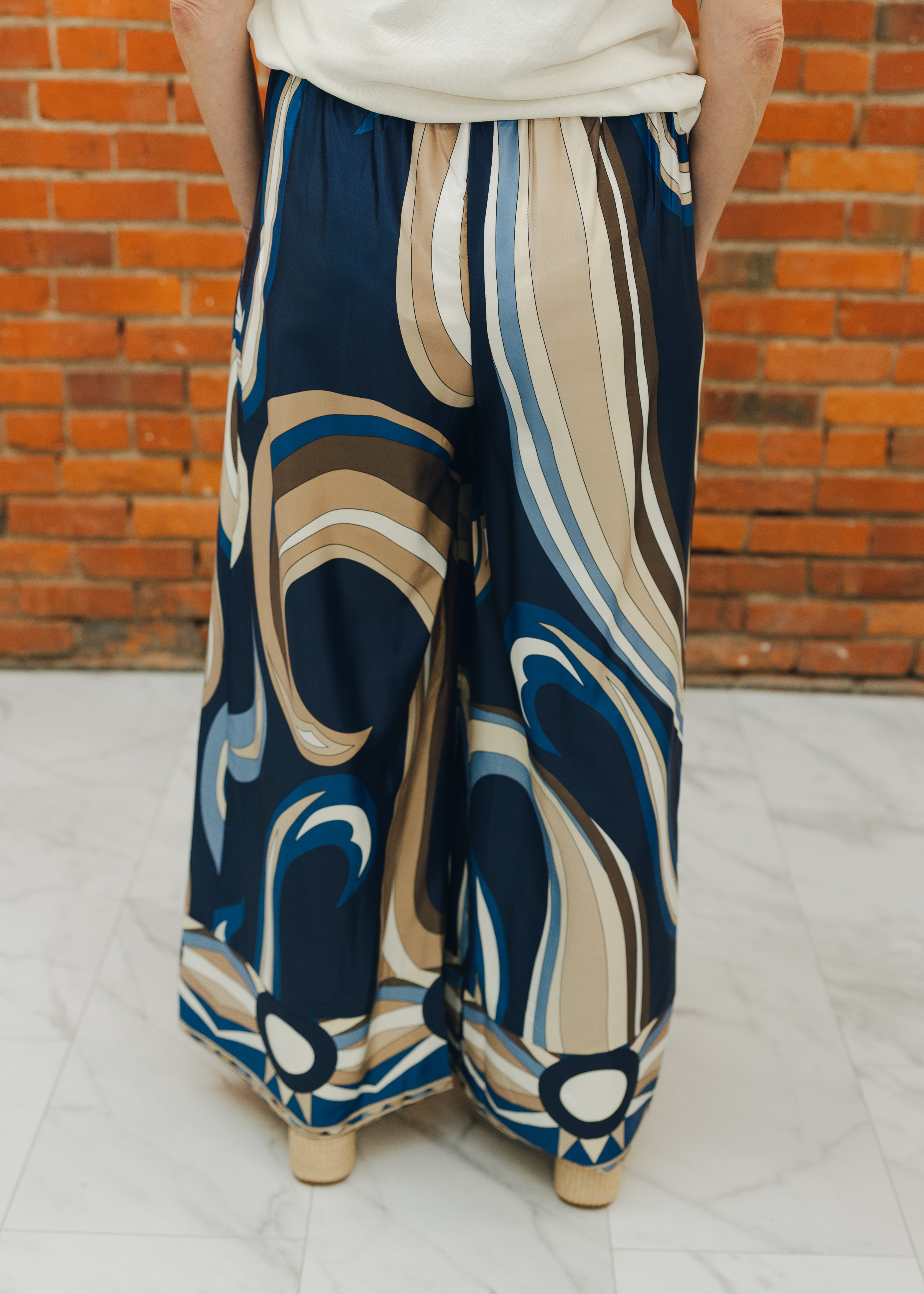 Elastic Waistband Woven Pant