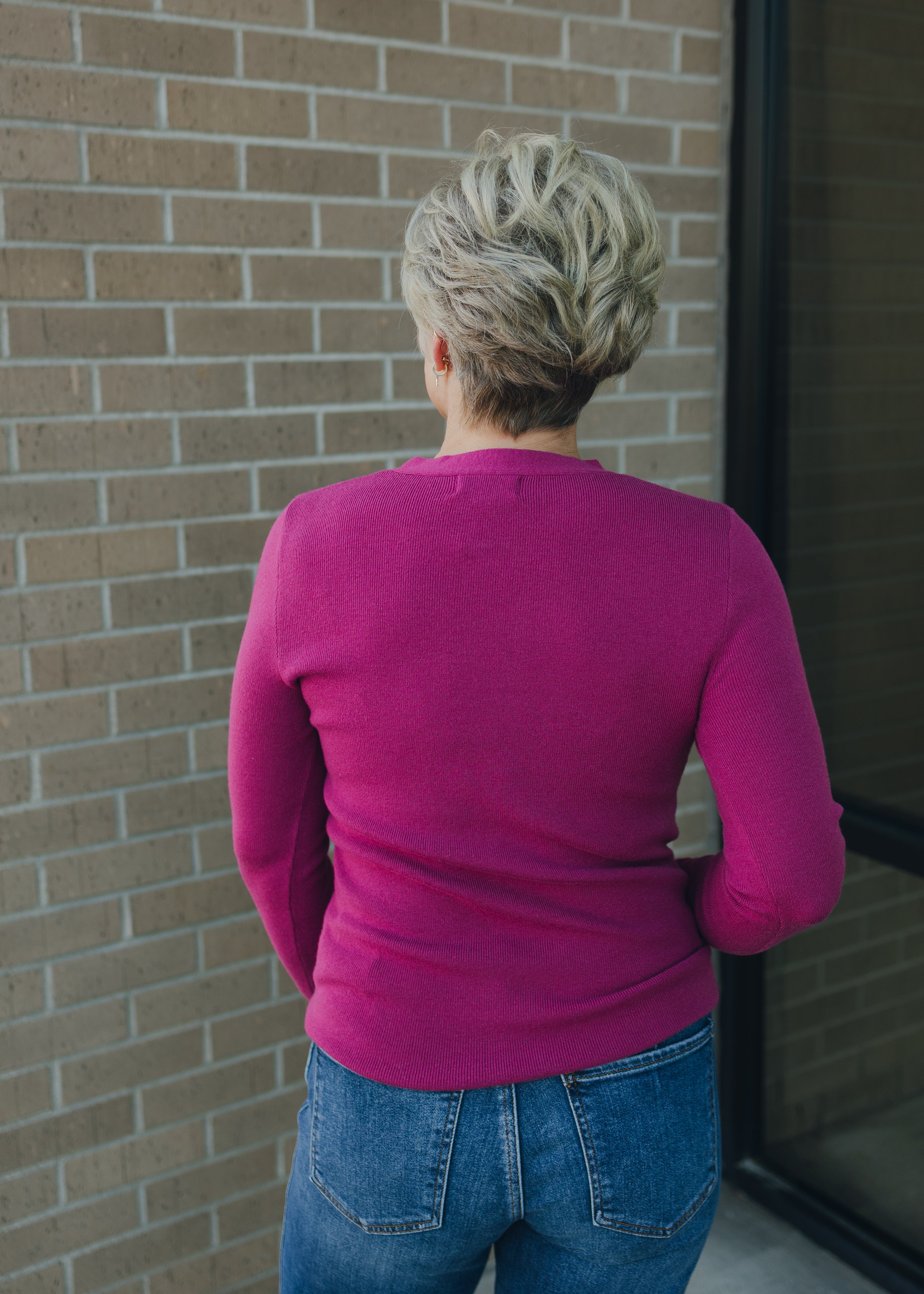 Molly Bracken Twist Neck Sweater - Purple