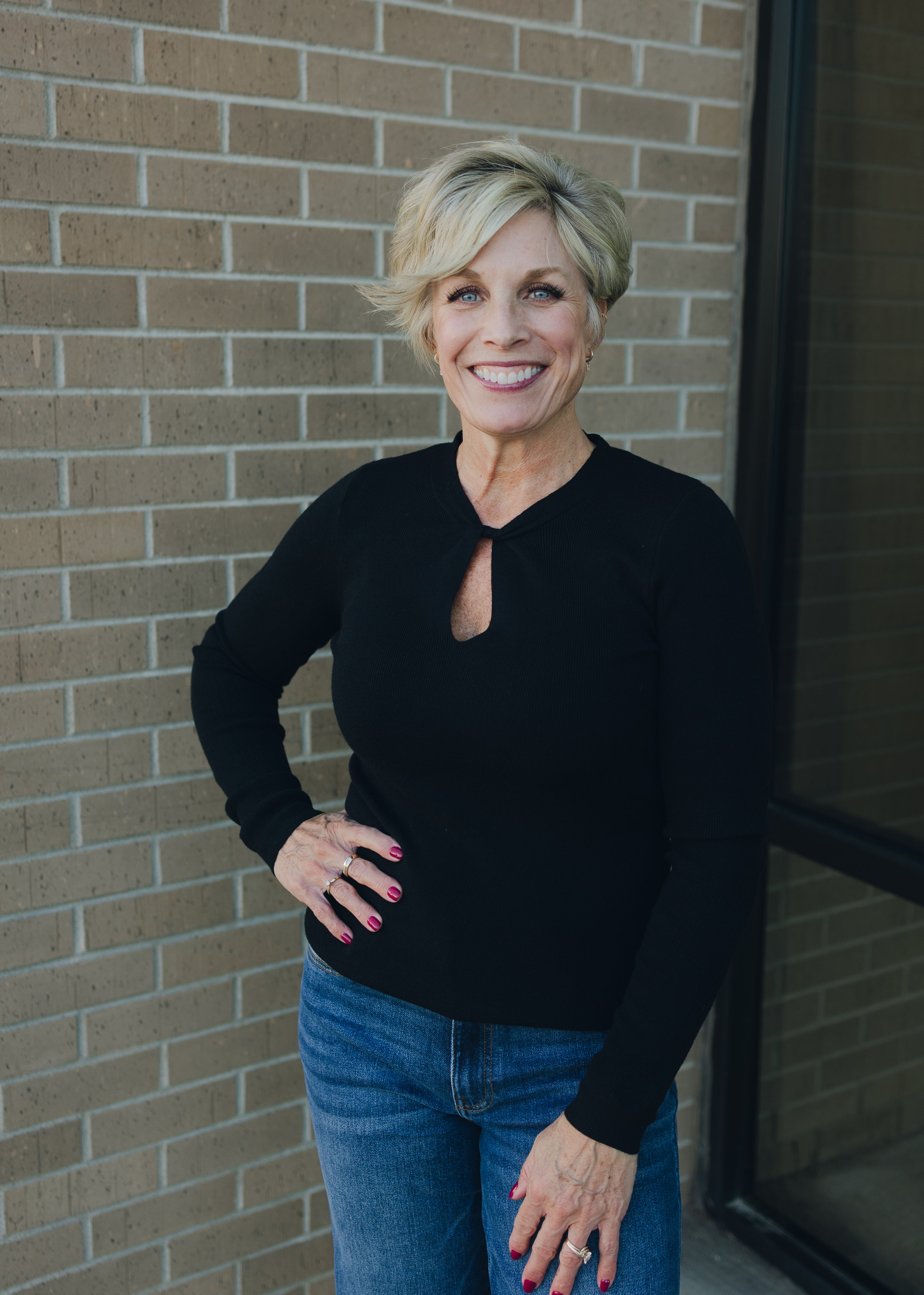 Molly Bracken Twist Neck Sweater - Black