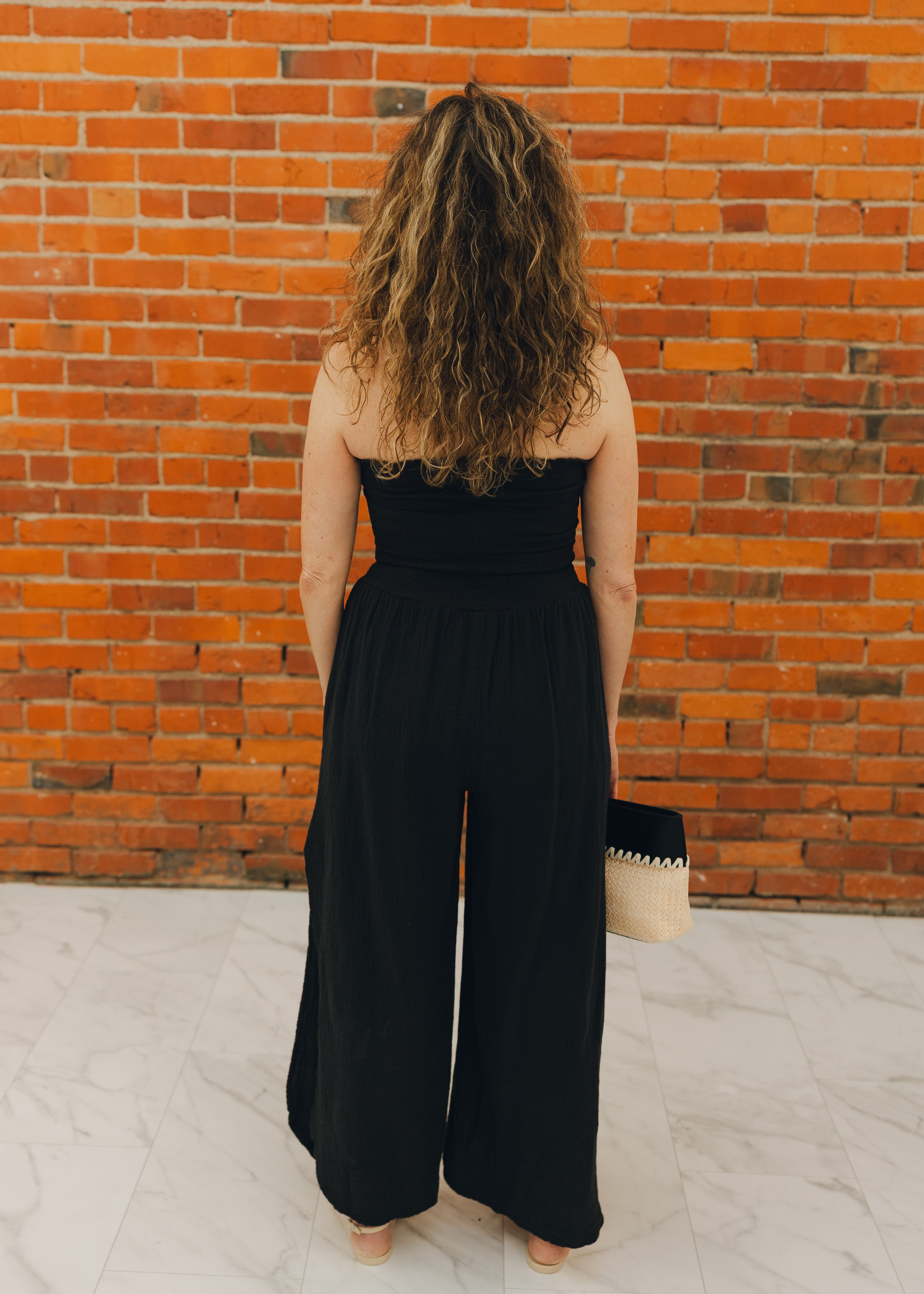 Elan Smocked Strapless Jumper
