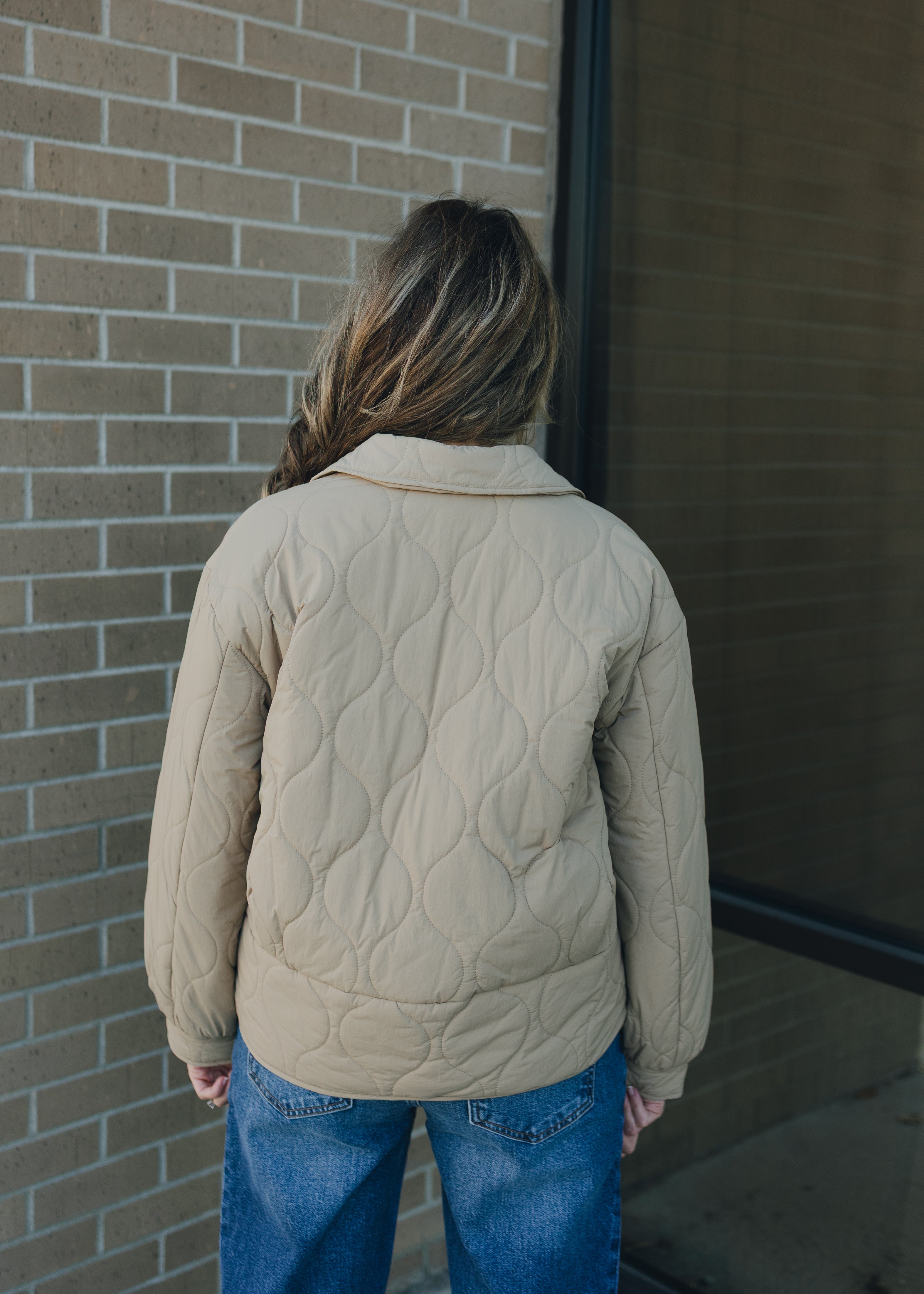Quilted Jacket w/ Pockets - Khaki