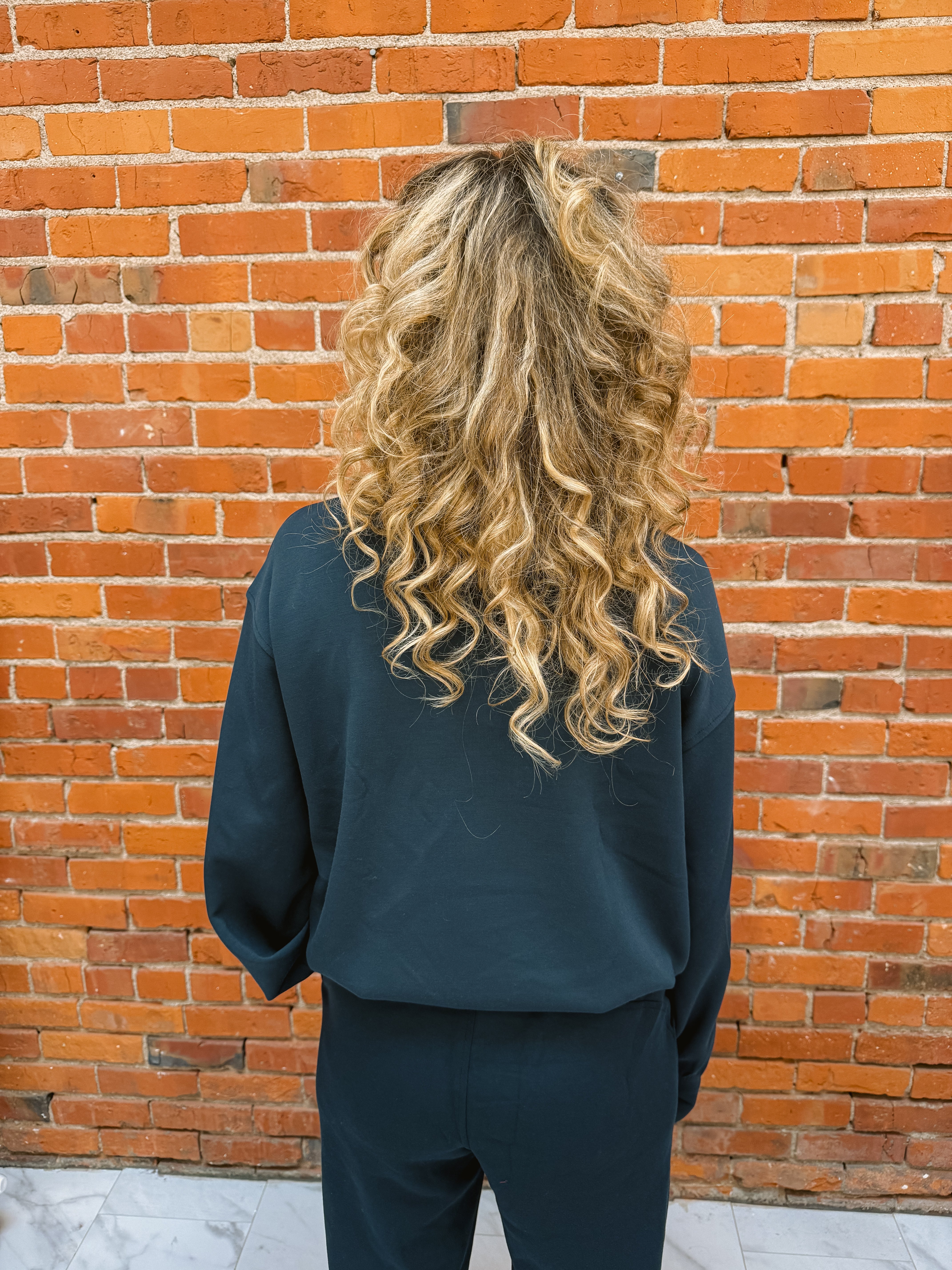 Modal Poly Quarter Zip Mock Neck Top