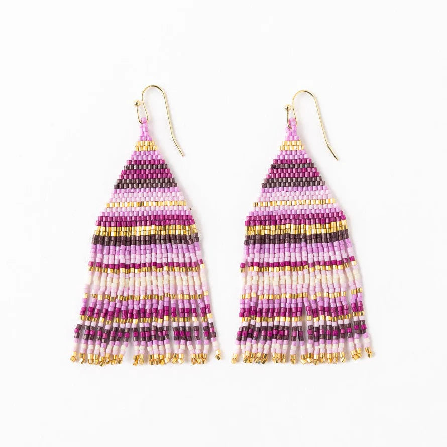 Lexie Solid Beaded Fringe Earrings