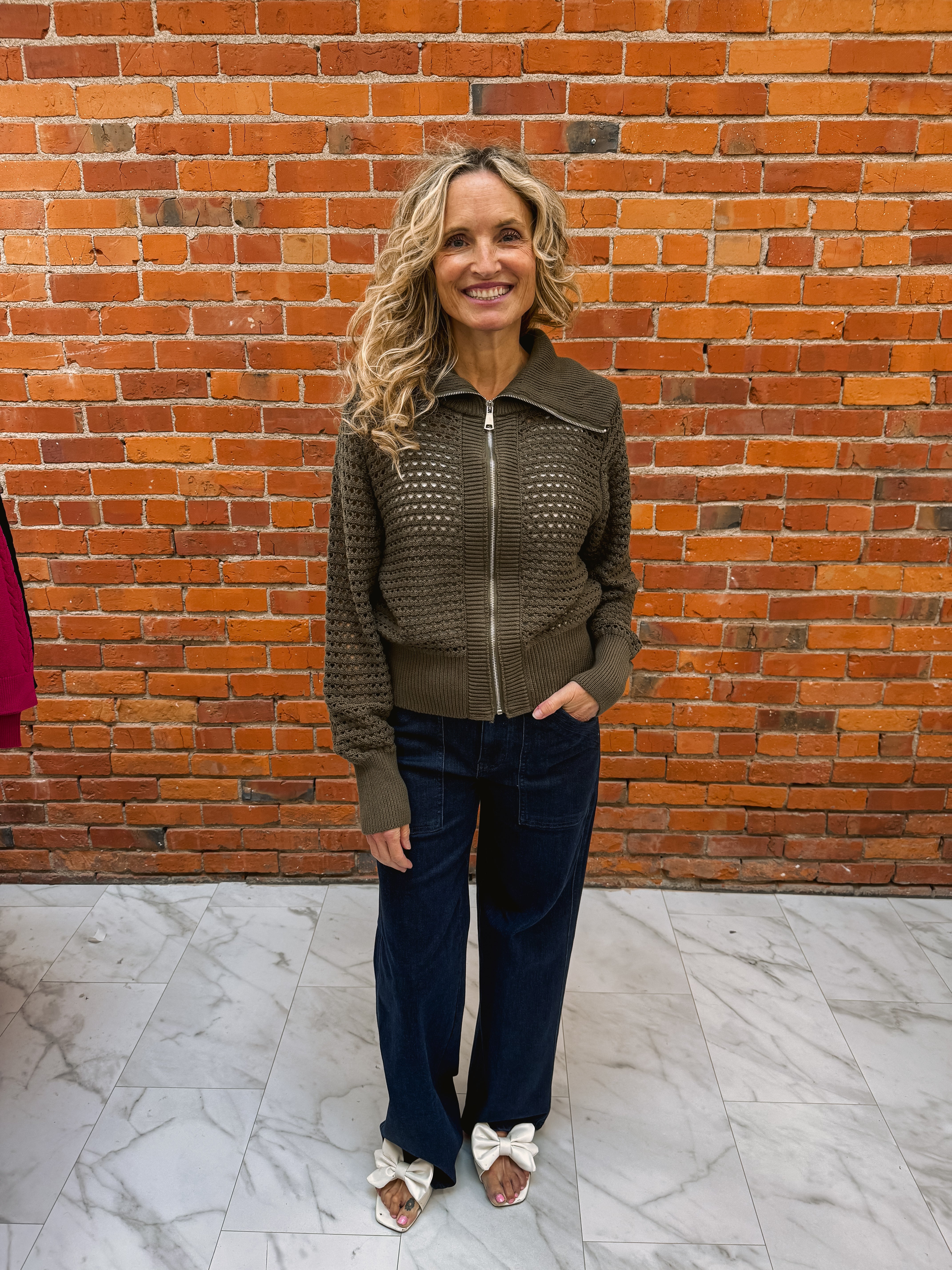 Elan Zip Up Cardigan