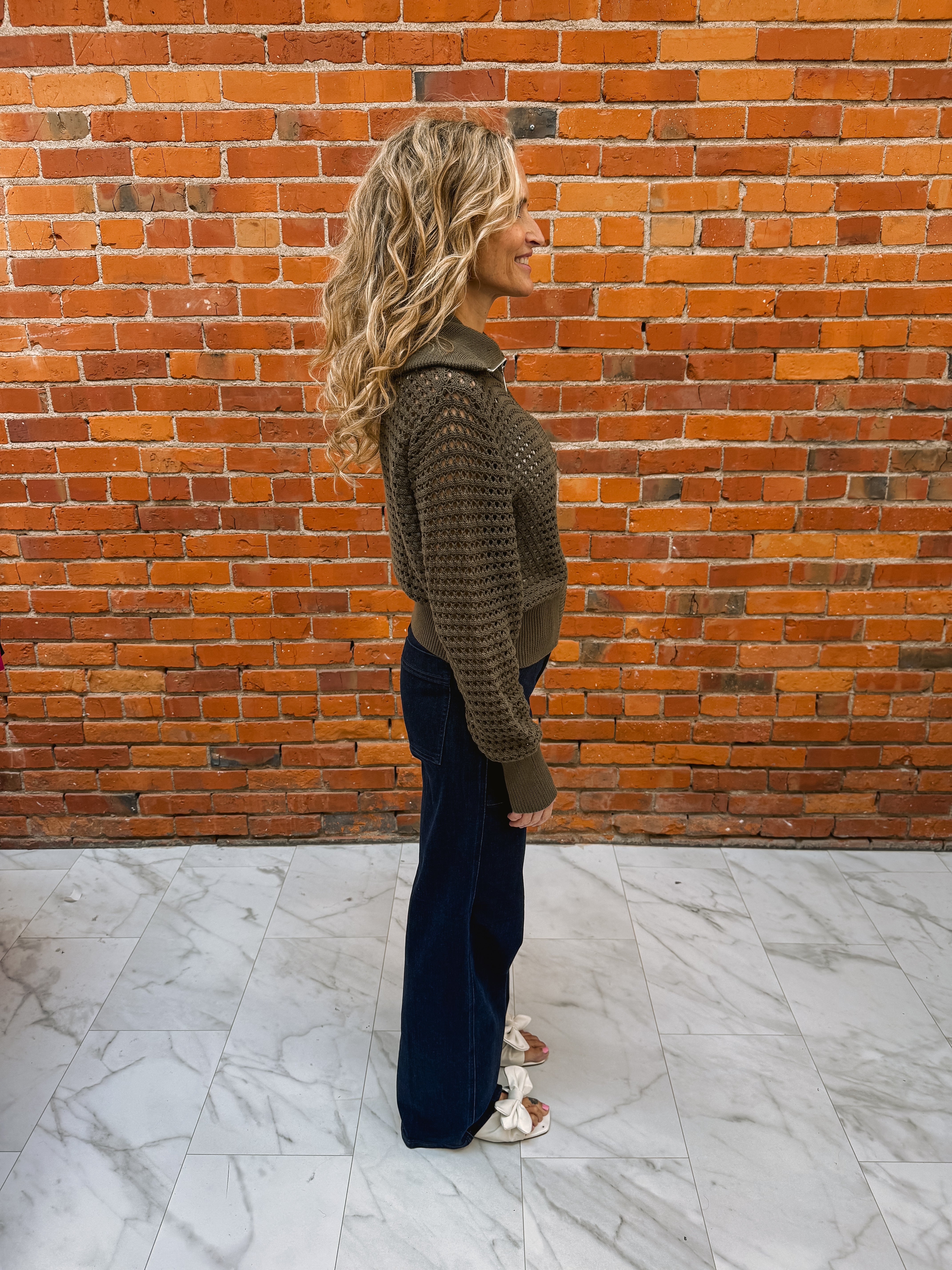 Elan Zip Up Cardigan
