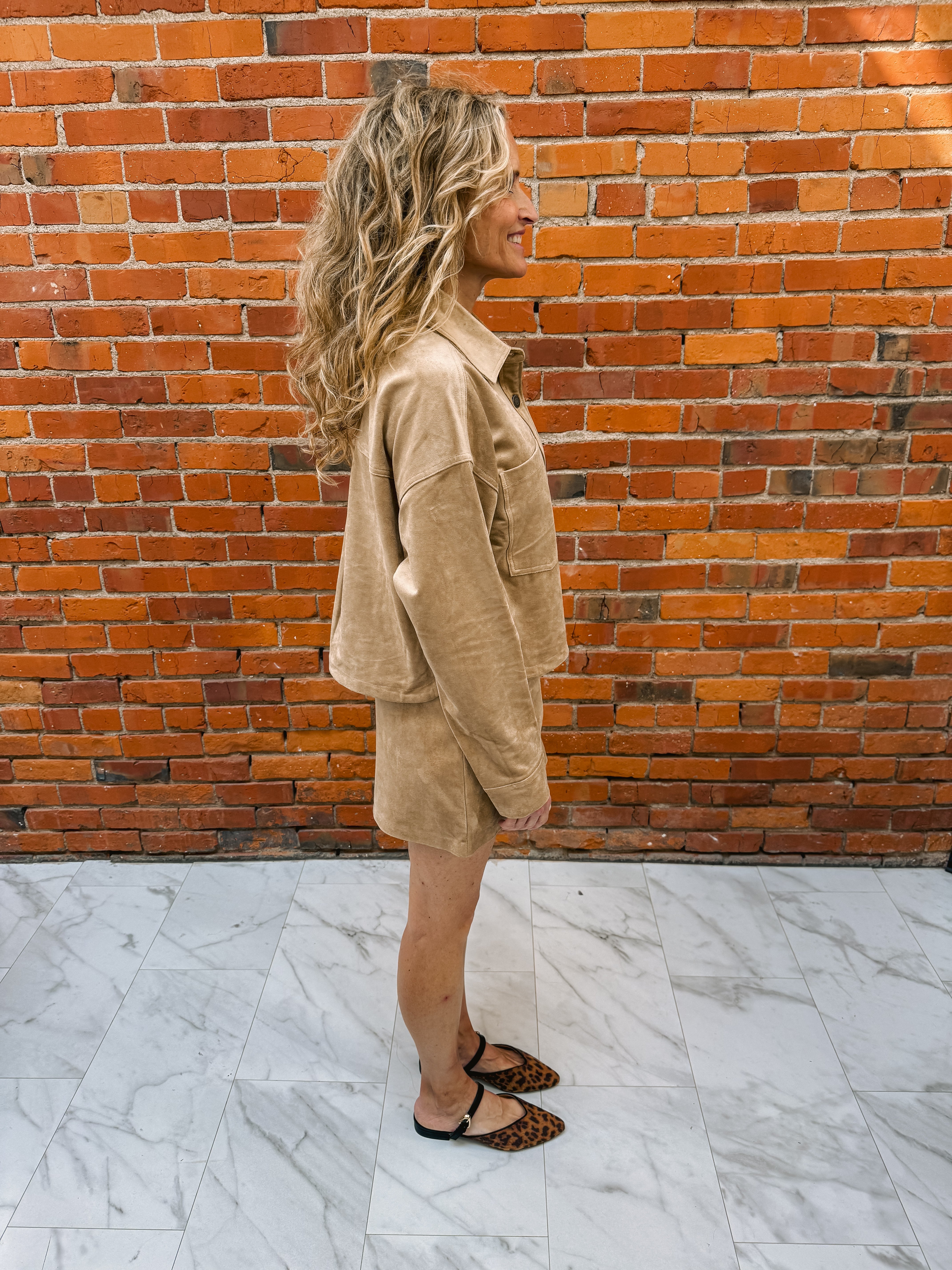 Z Supply All Day Cropped Suede Jacket