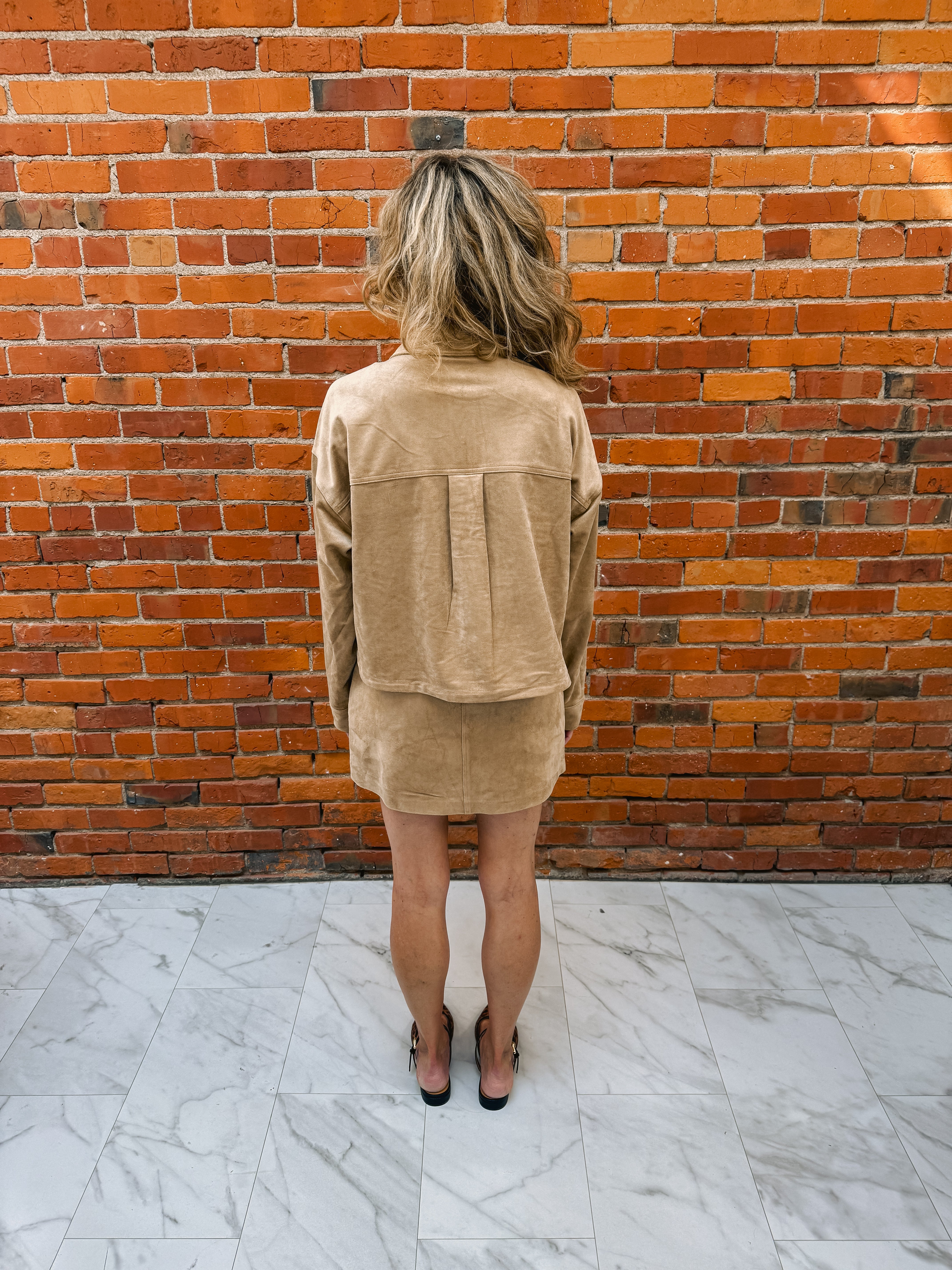 Z Supply All Day Cropped Suede Jacket