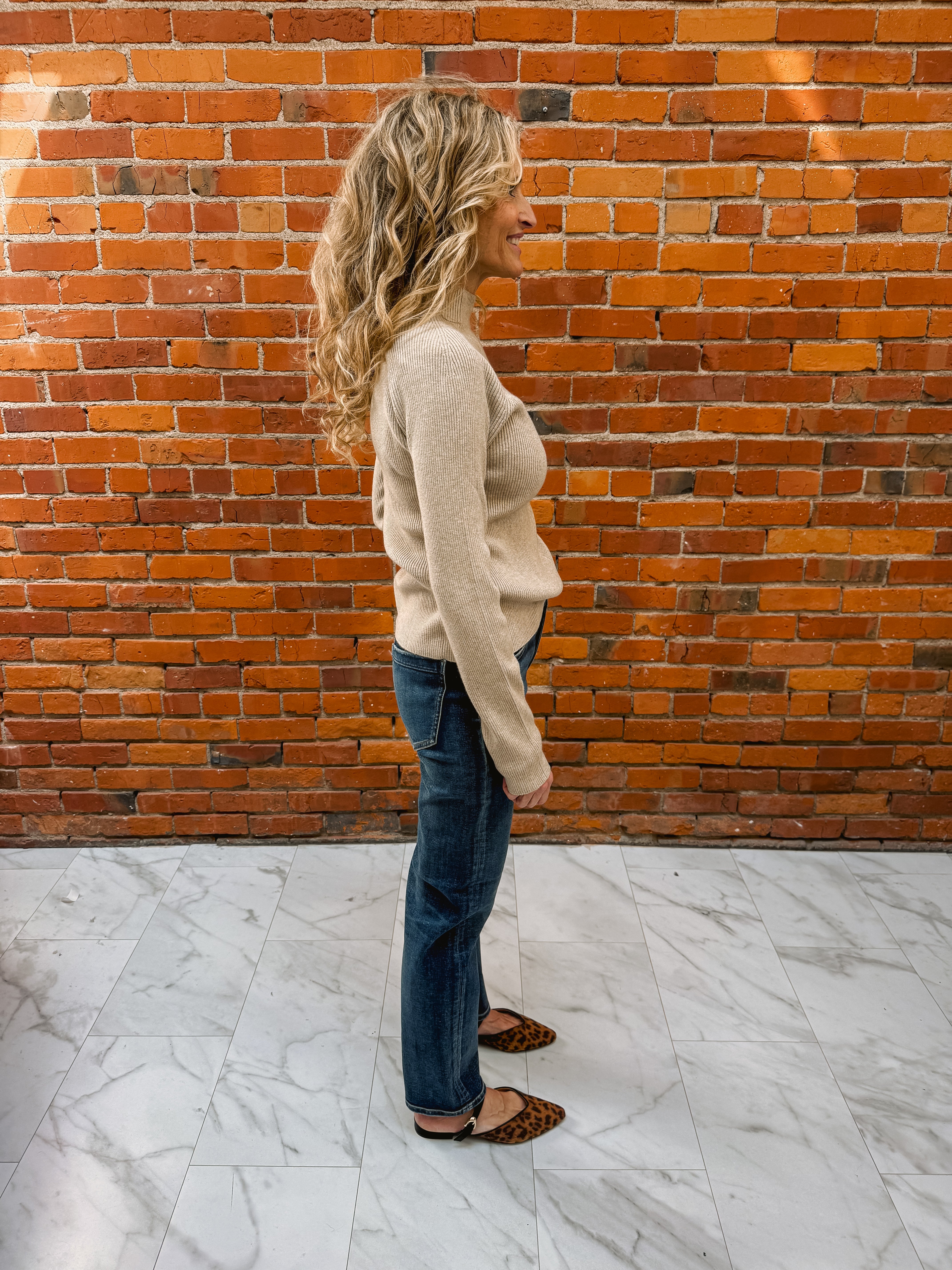 Liverpool Long Flare Sleeve Turtleneck