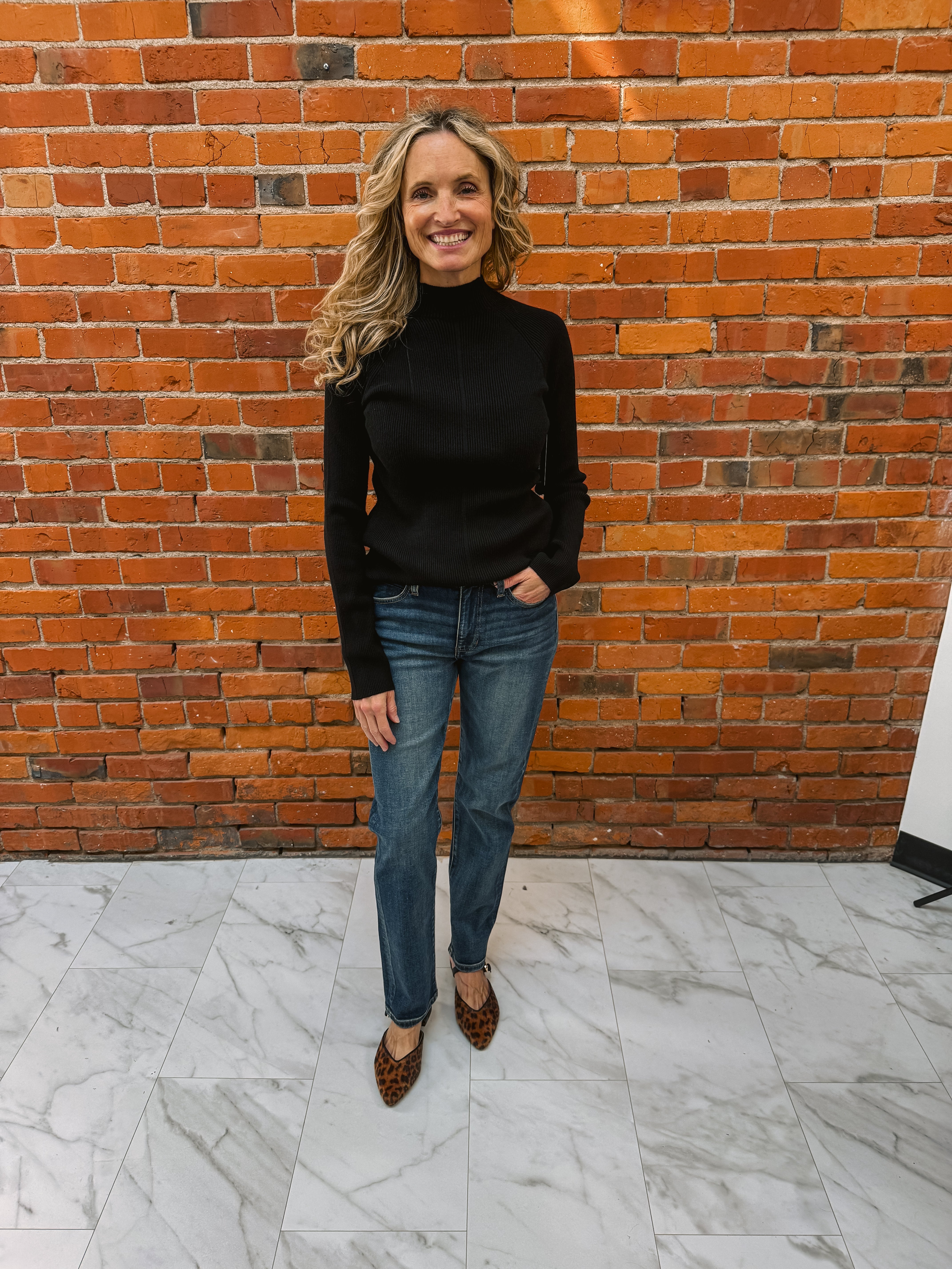 Liverpool Long Flare Sleeve Turtleneck
