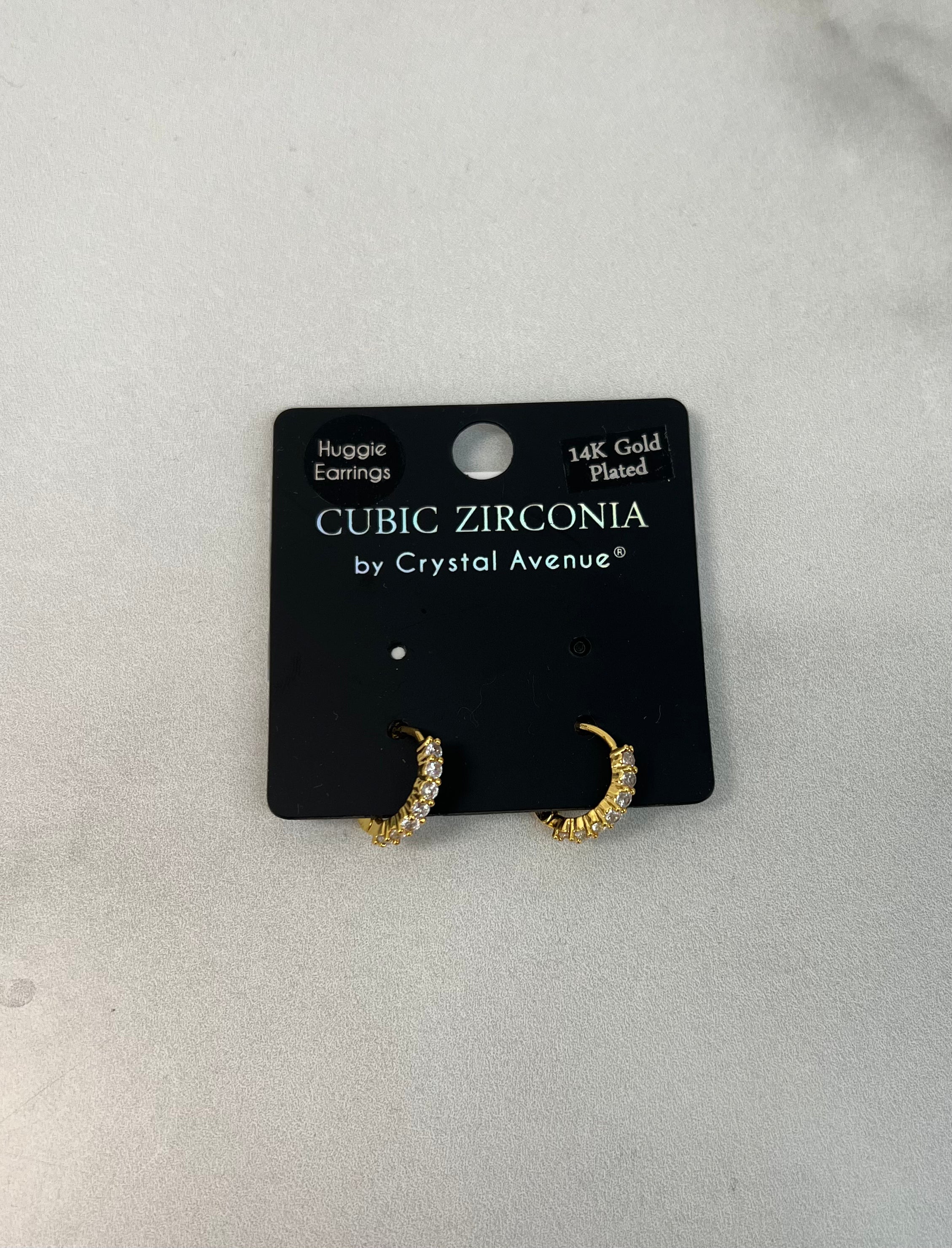 CZ Huggie Earrings