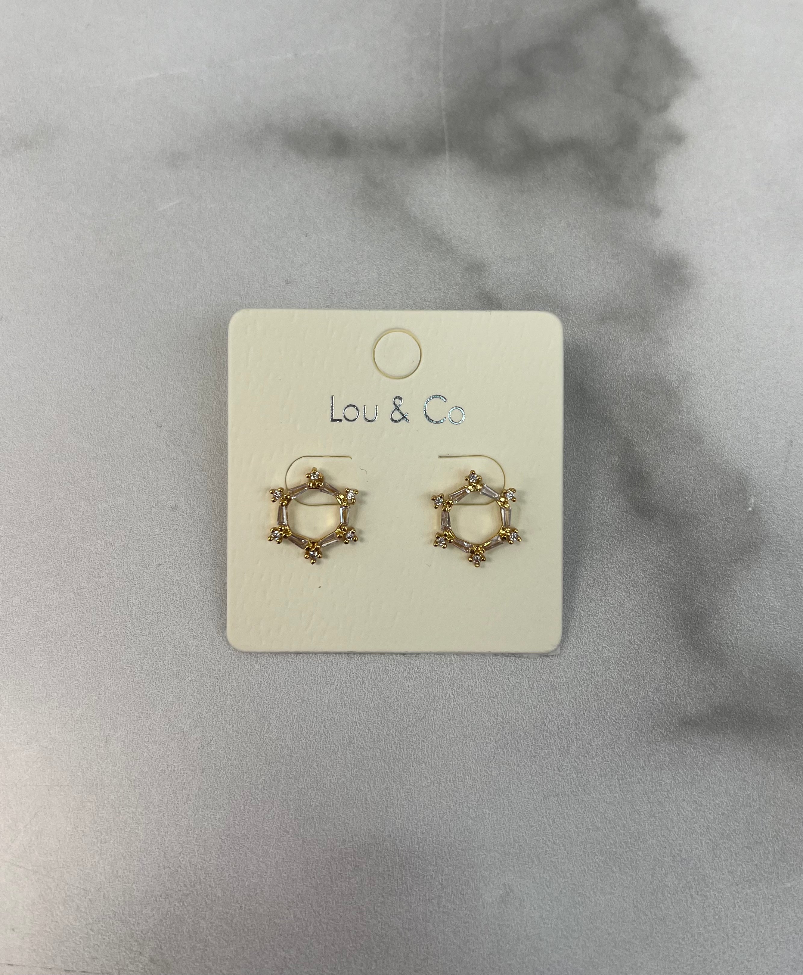 CZ Open Circle Stud Earrings