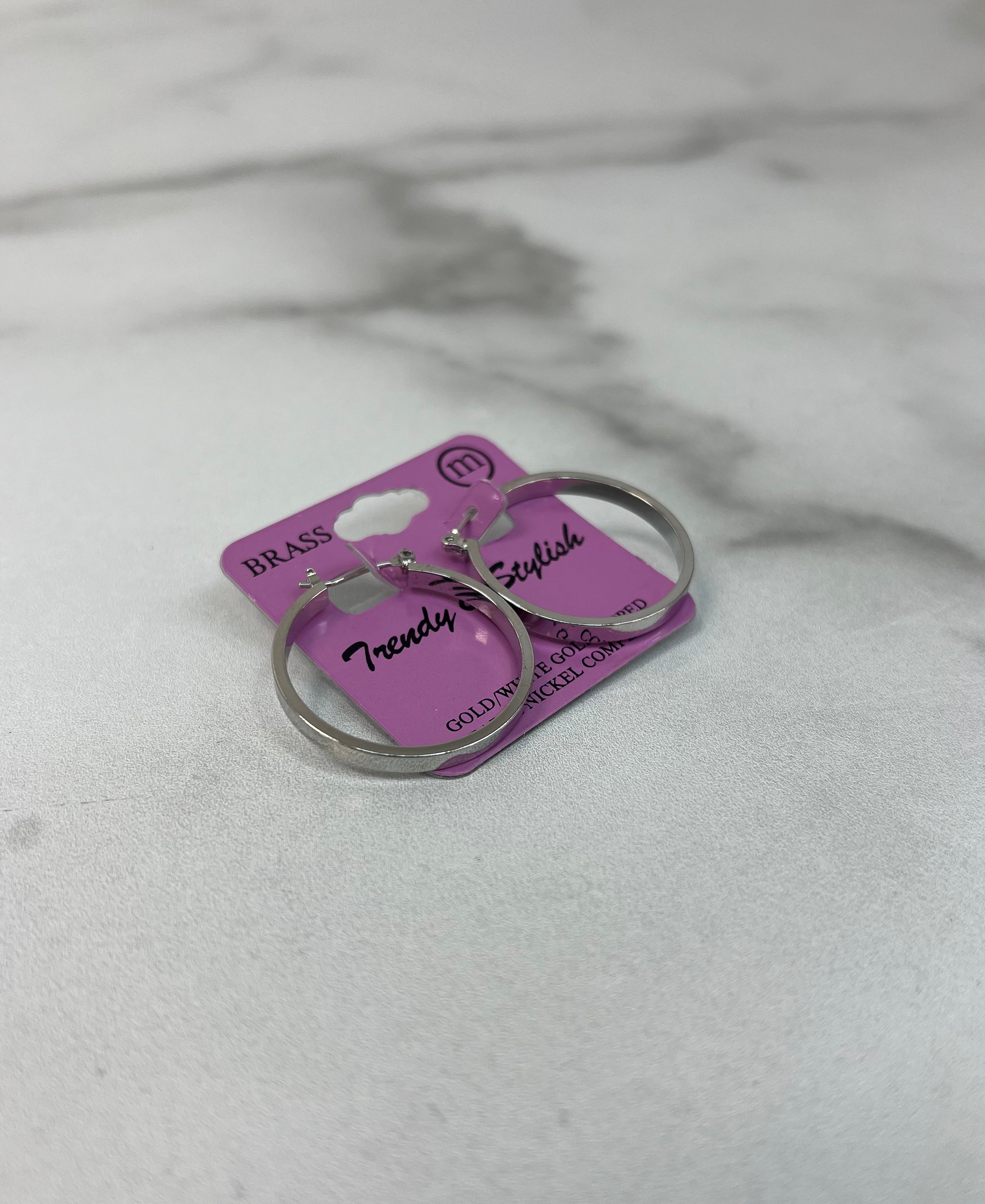 30mm Brass Hoop Earrings