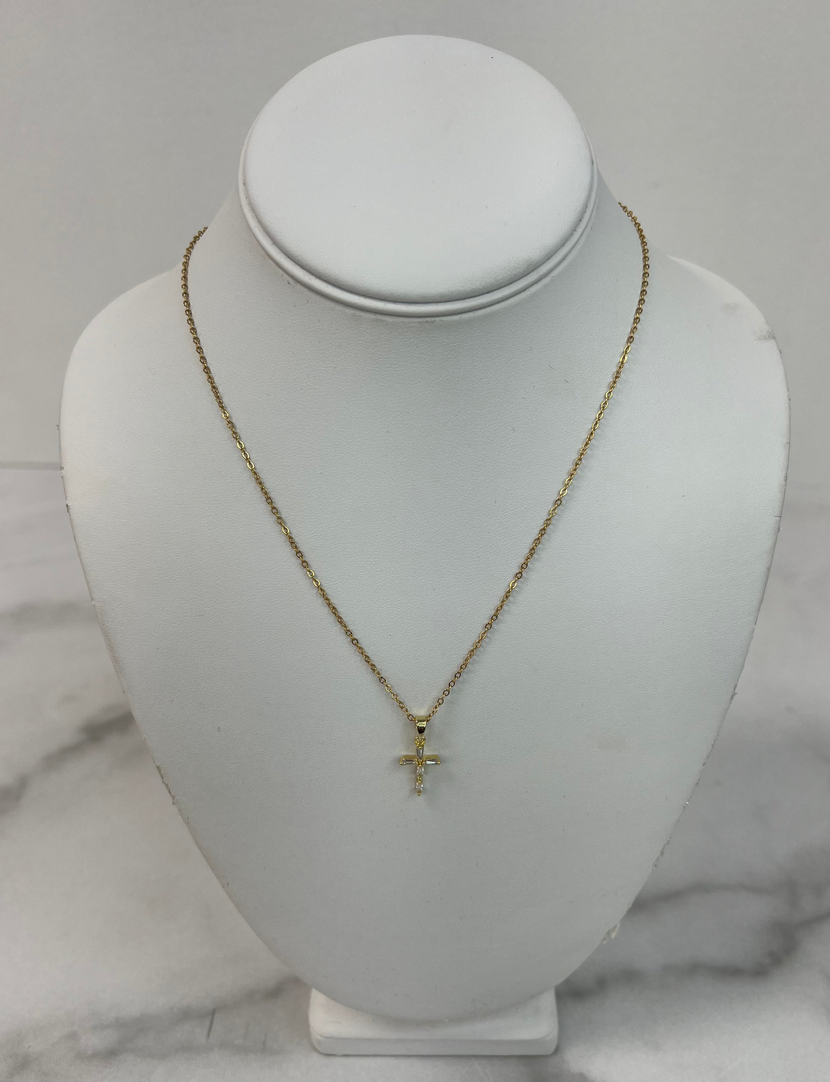 Gold-Dipped Cross Necklace