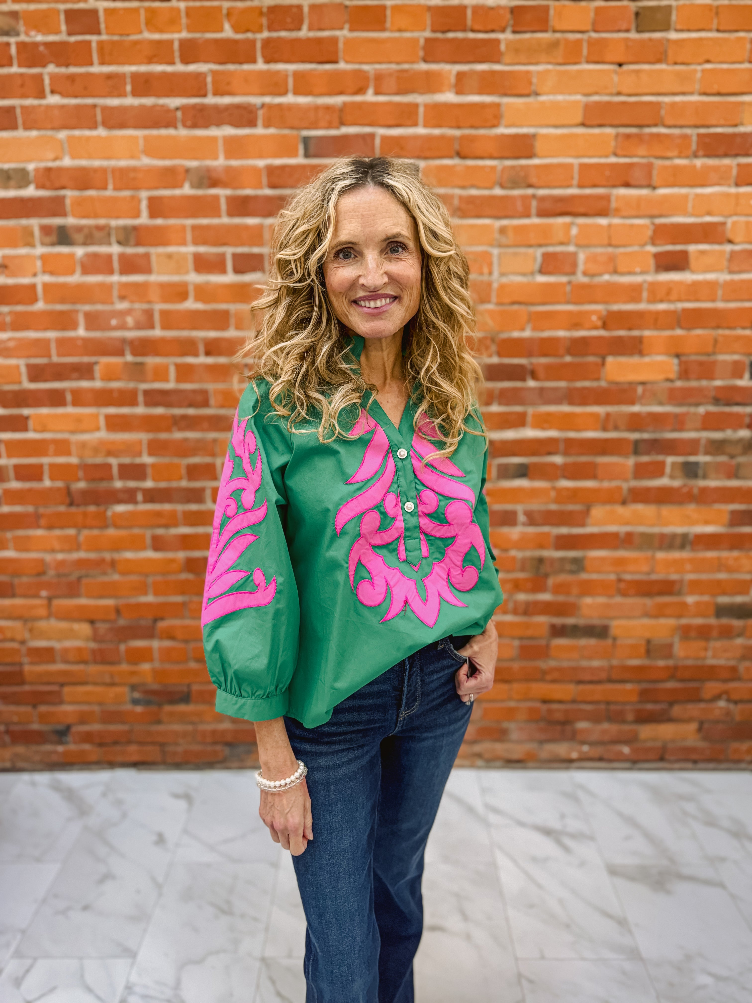 Baroque Applique Detail Top