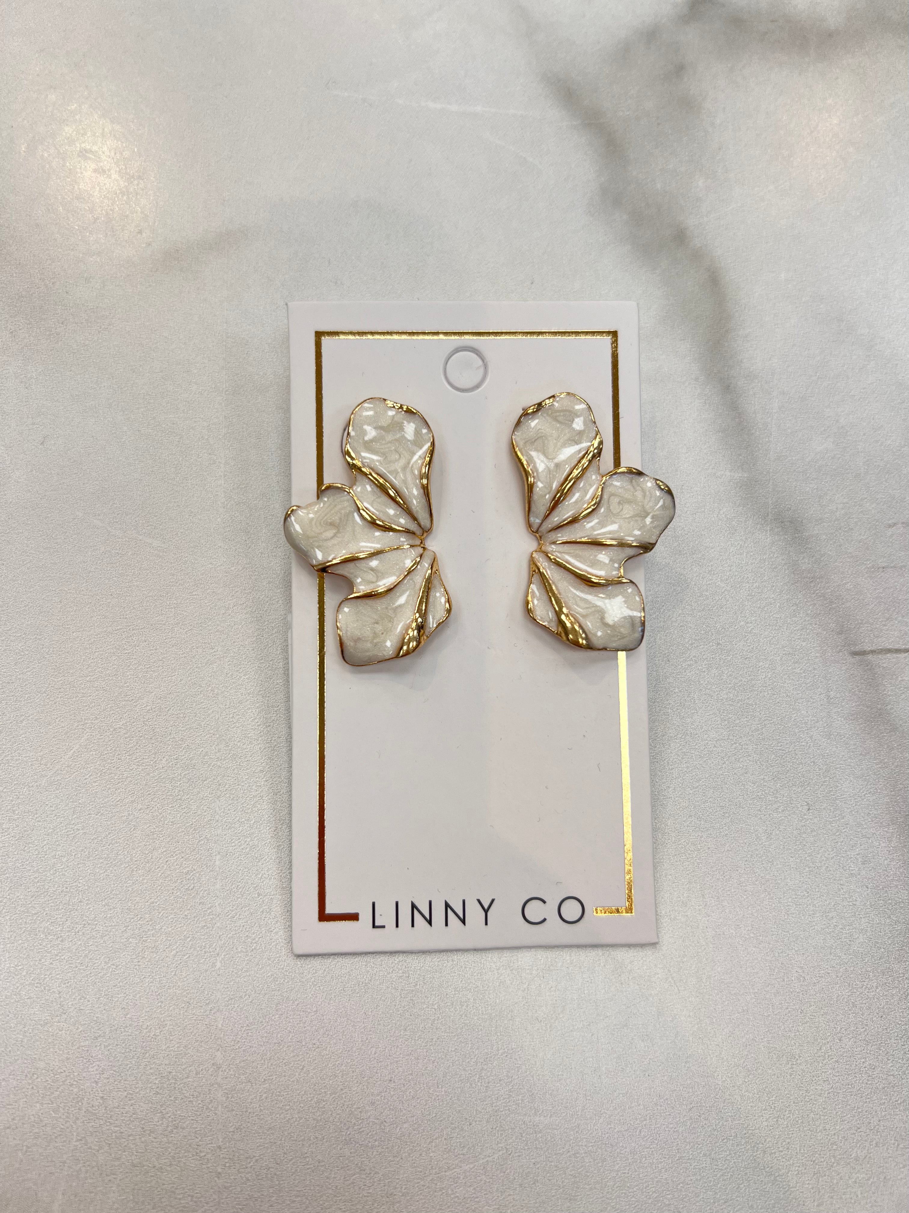 Esme Statement Earrings - White
