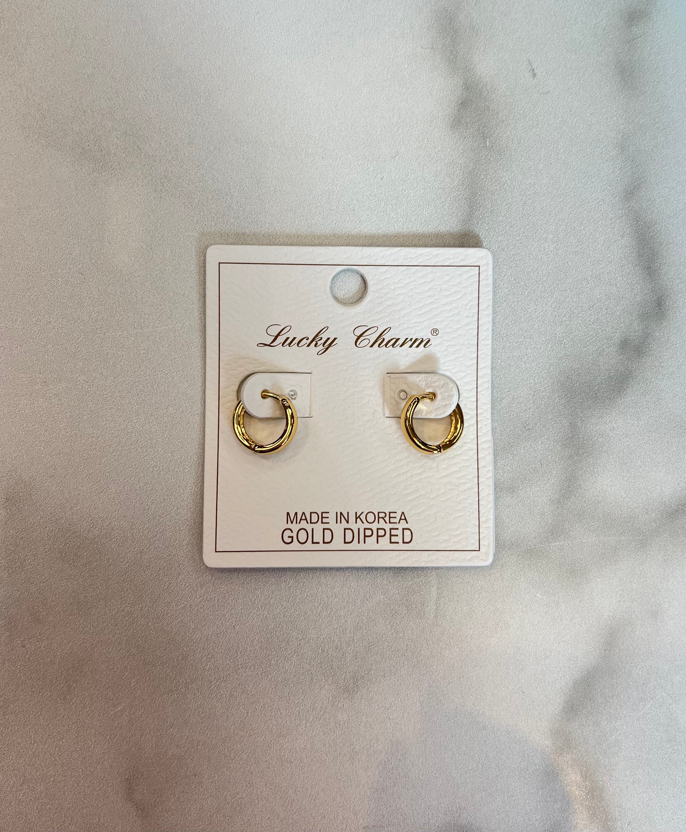 Gold-Dipped Mini Huggie Earrings