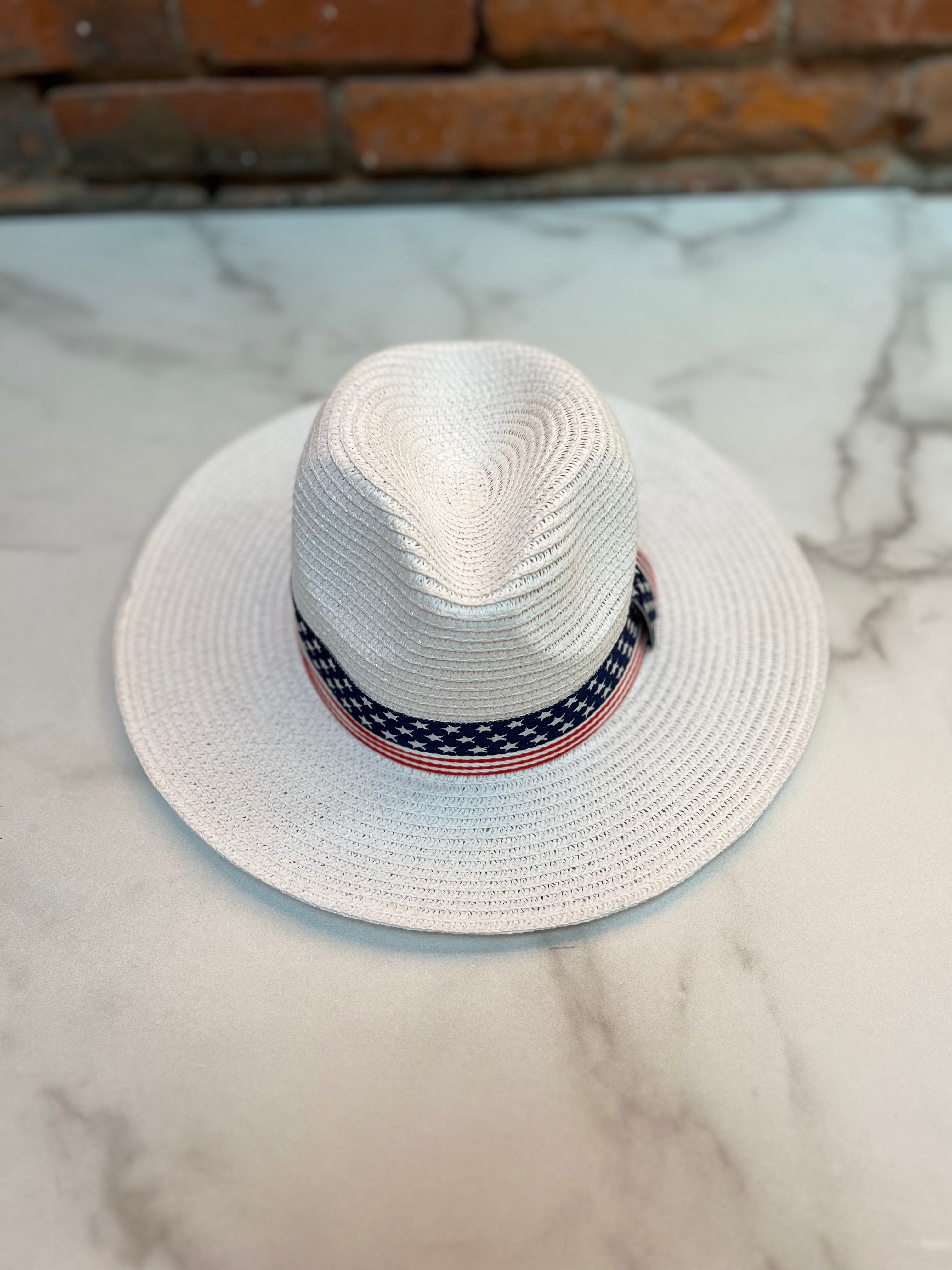 White American Flag Sun Hat