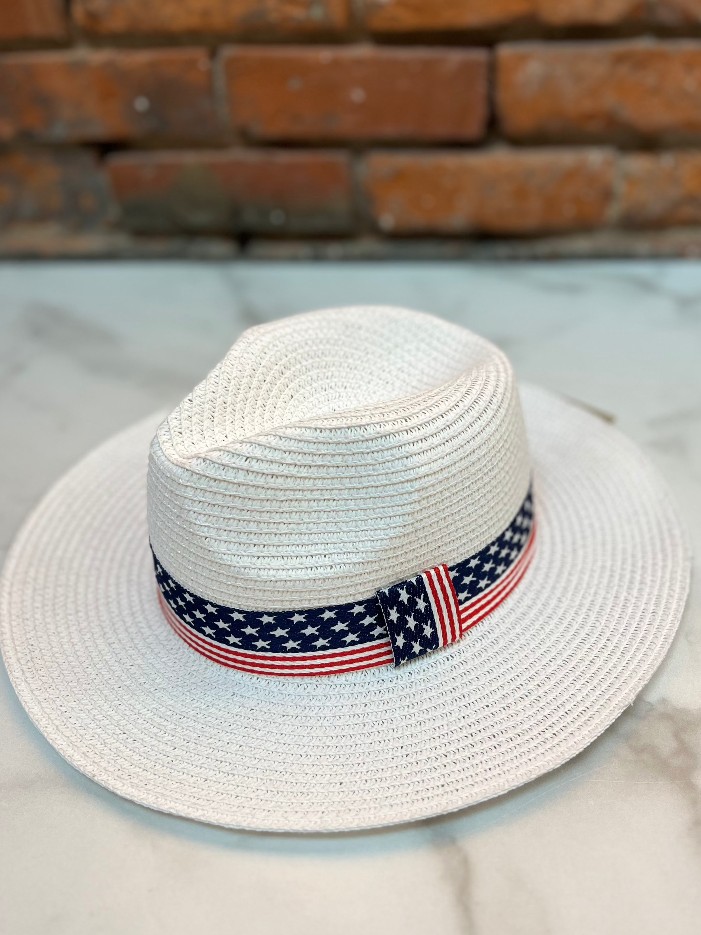 White American Flag Sun Hat