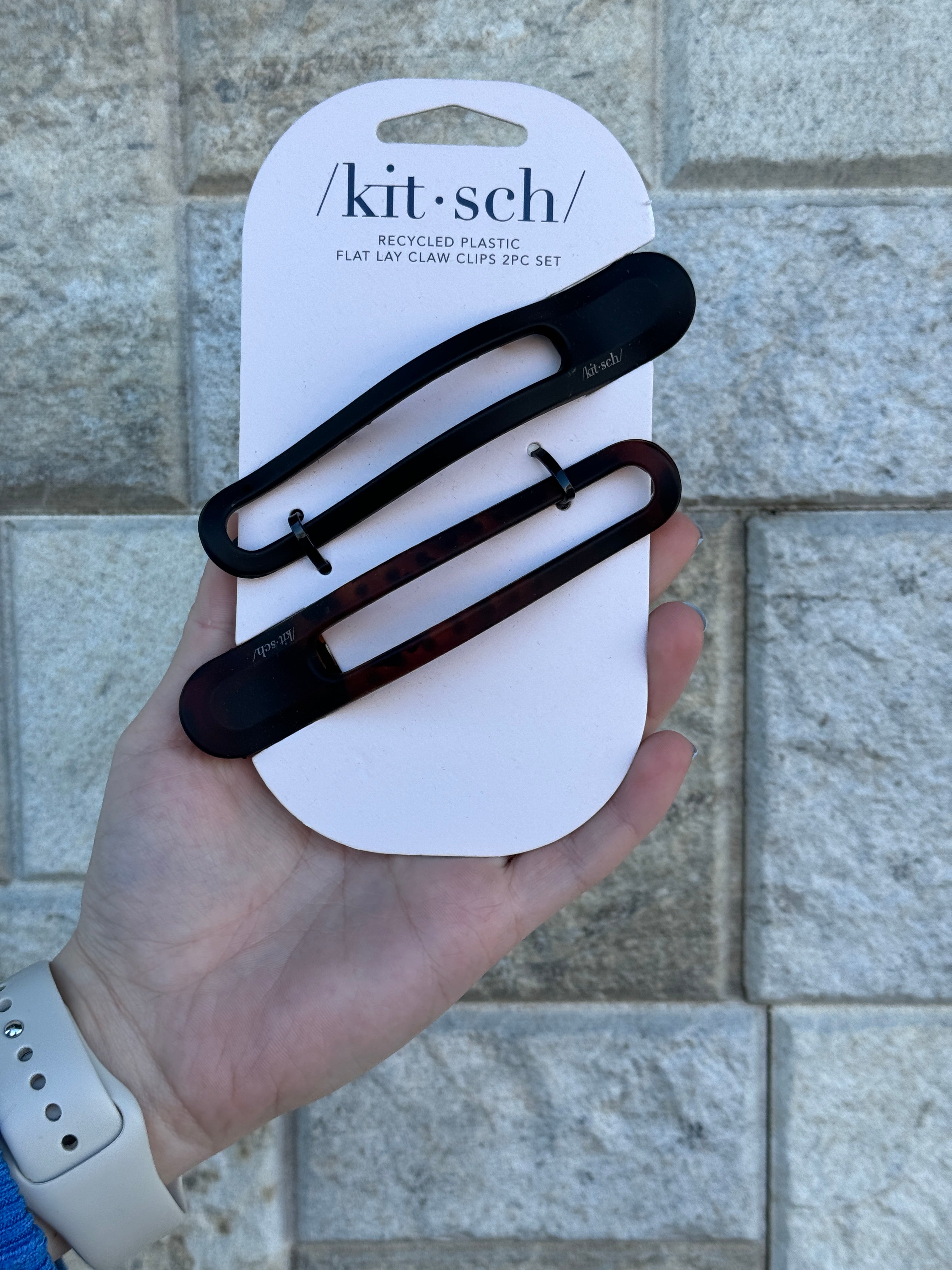 Flat Lay Claw Clip 2pc Curved