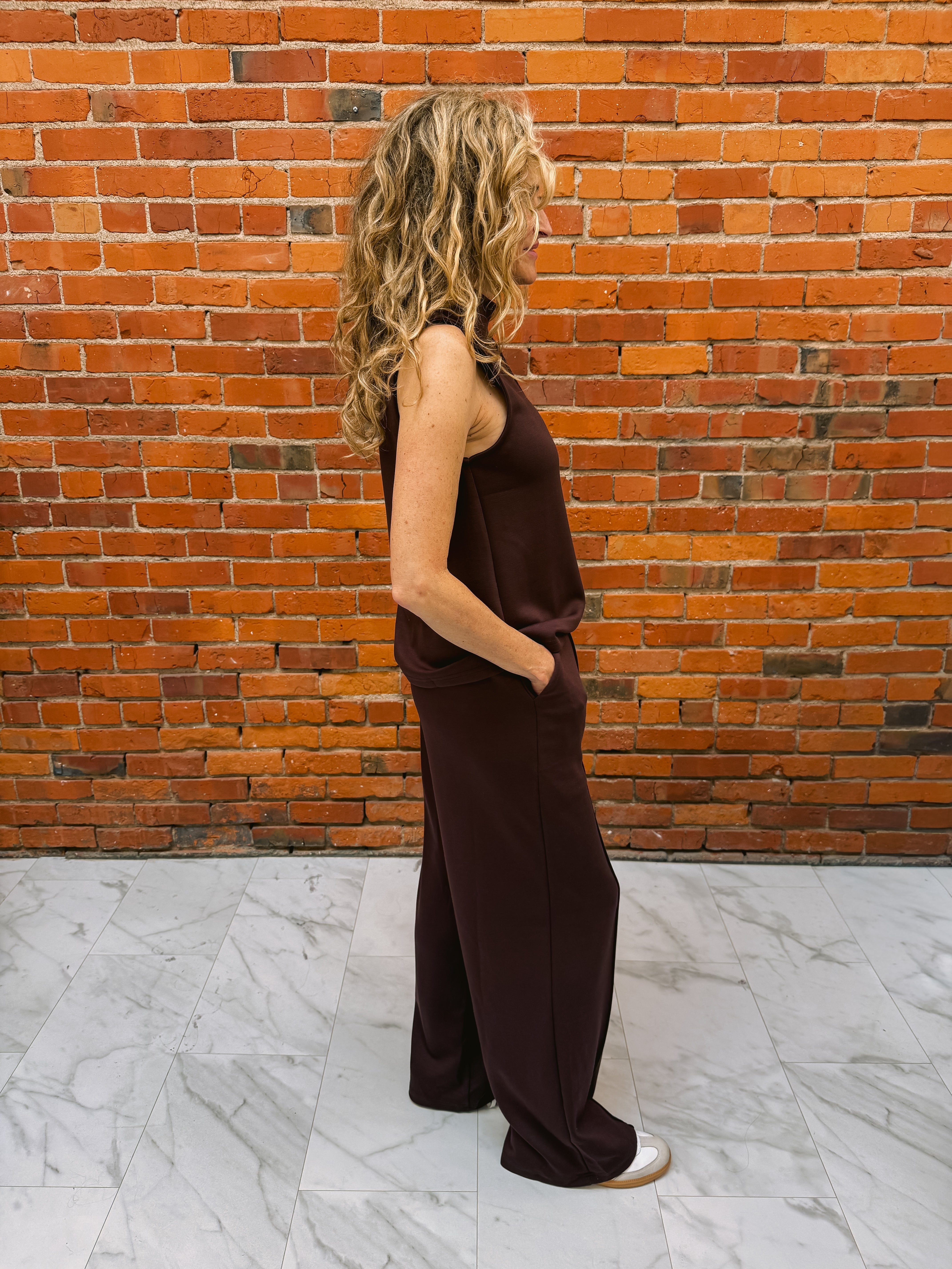 Mock Neck Sleeveless Top