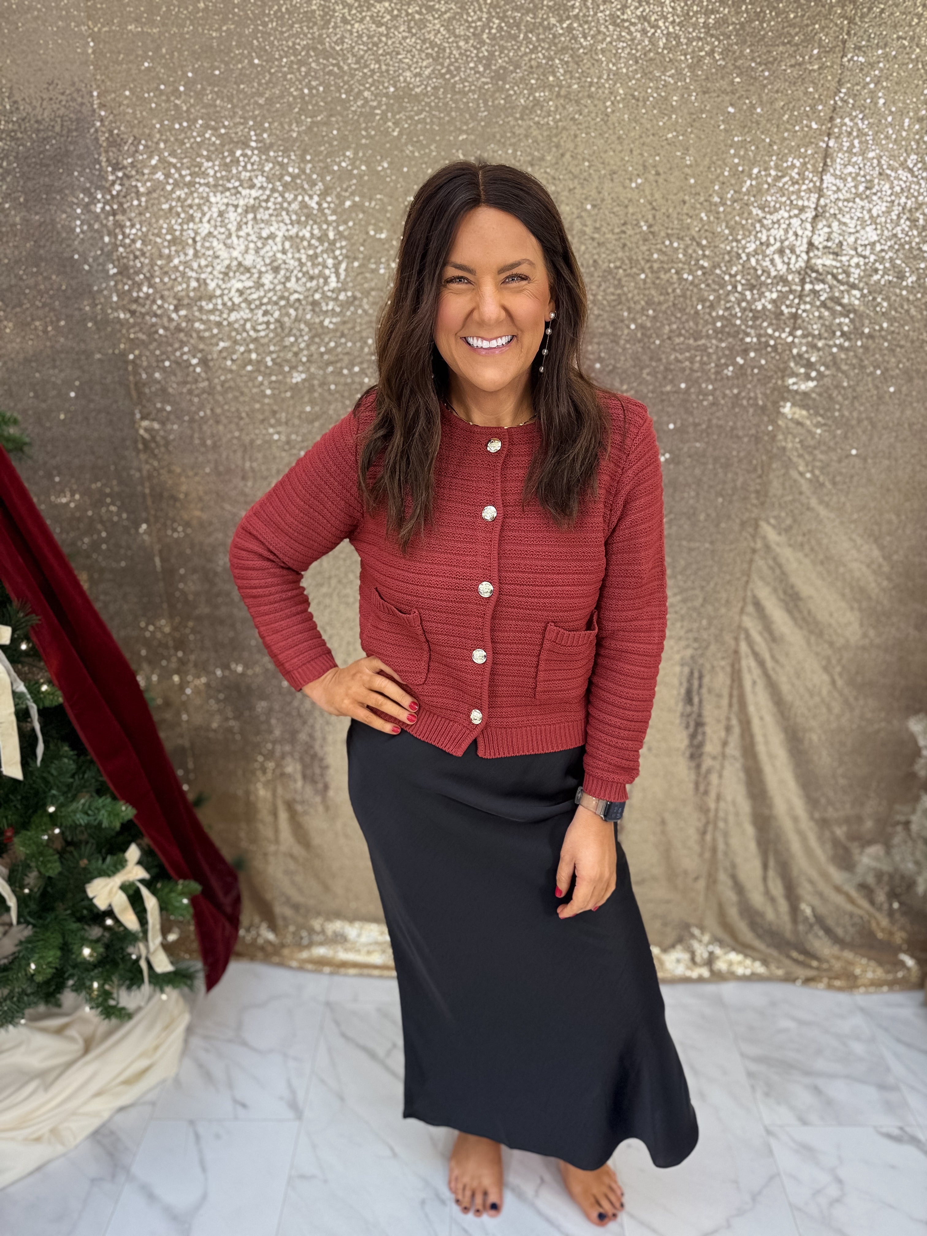 Elan Sweater Cardigan with Buttons