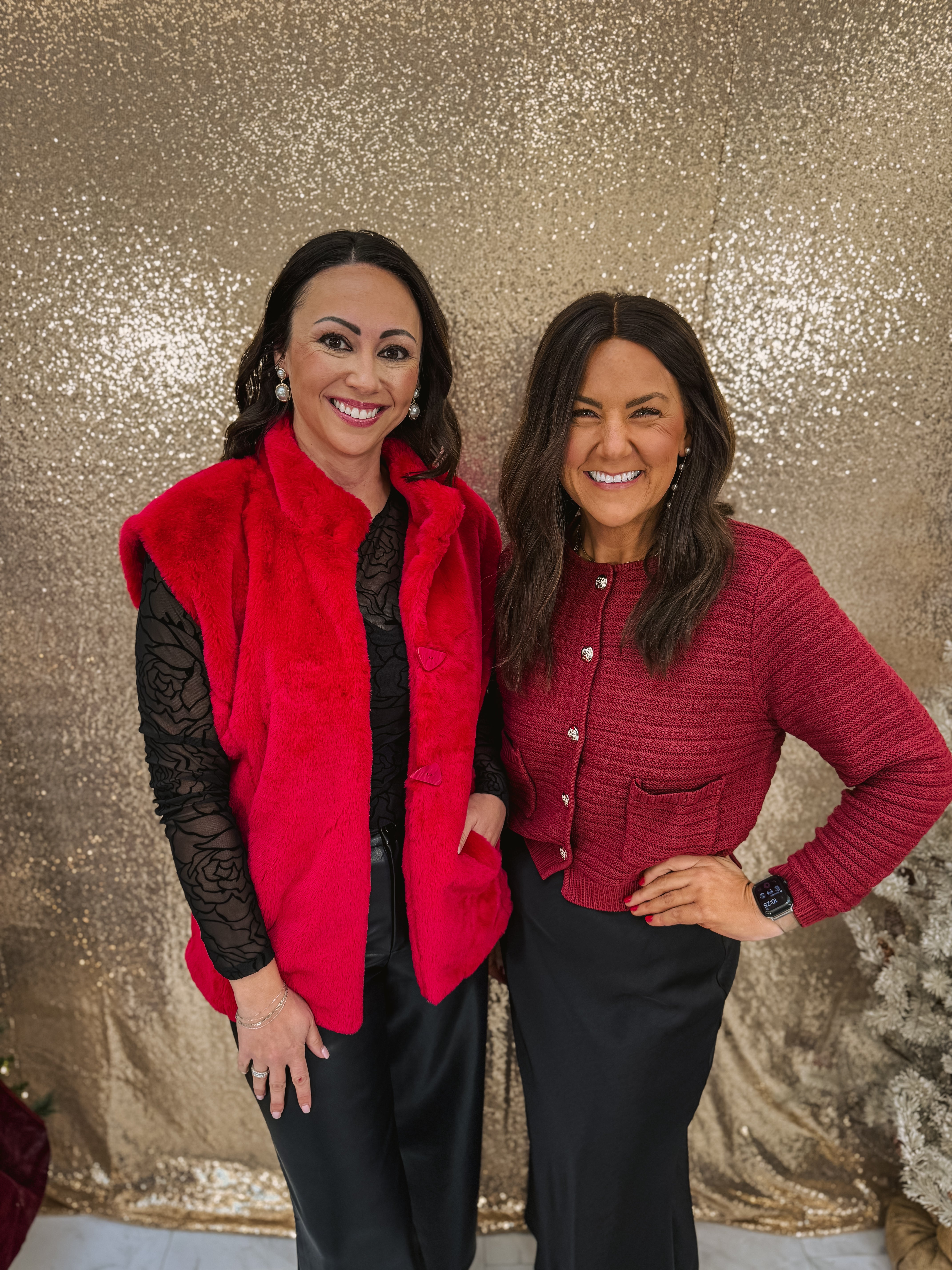 Habitat Red Faux Fur Vest