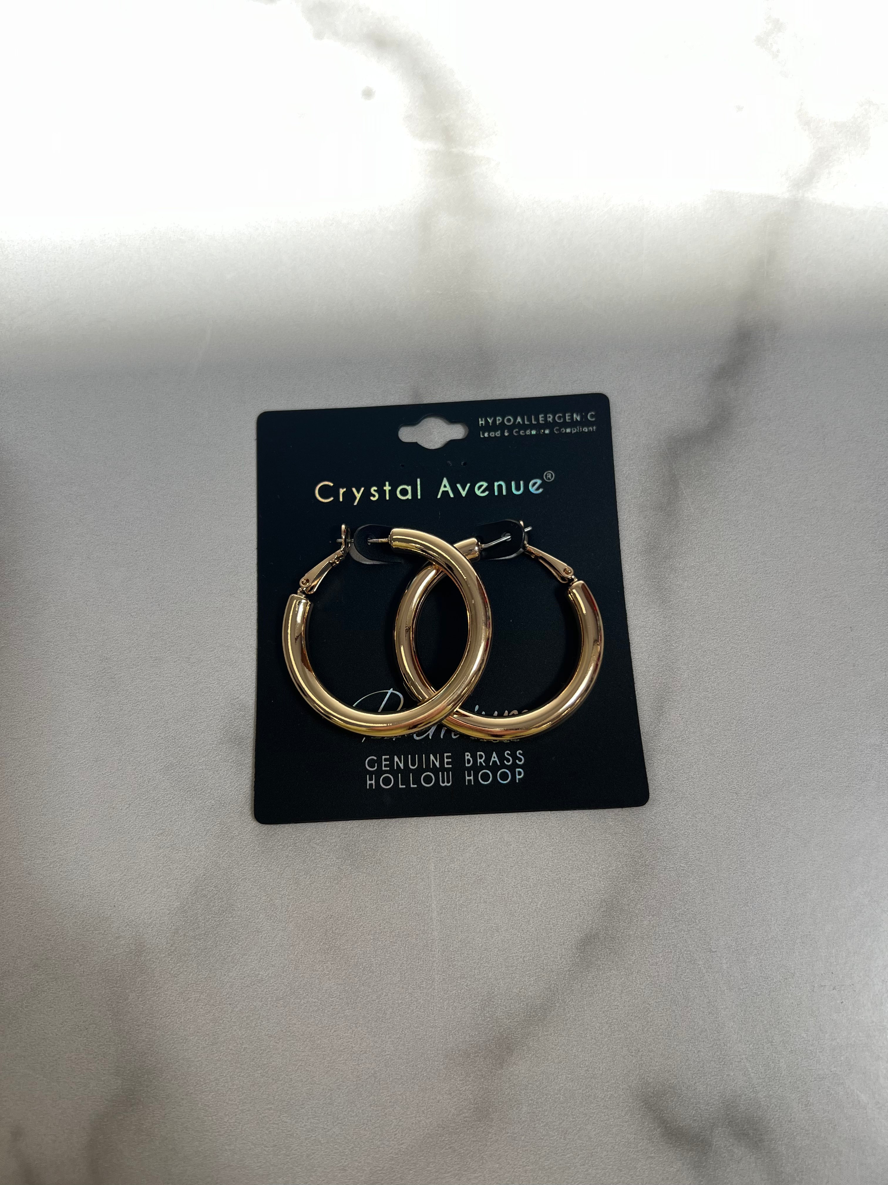 Brass Hoop Earrings