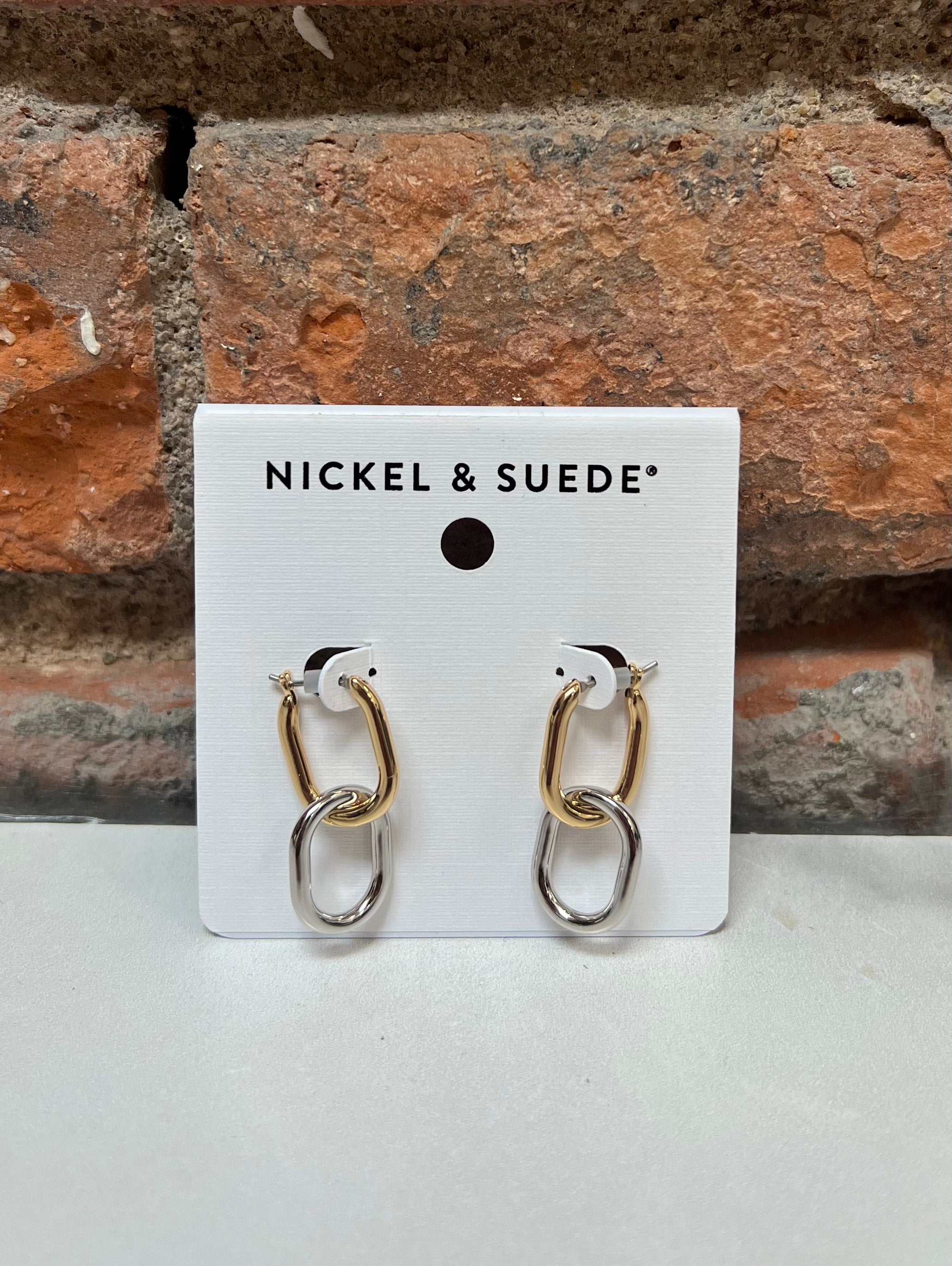 Mixed Metal Chain Link Hoops
