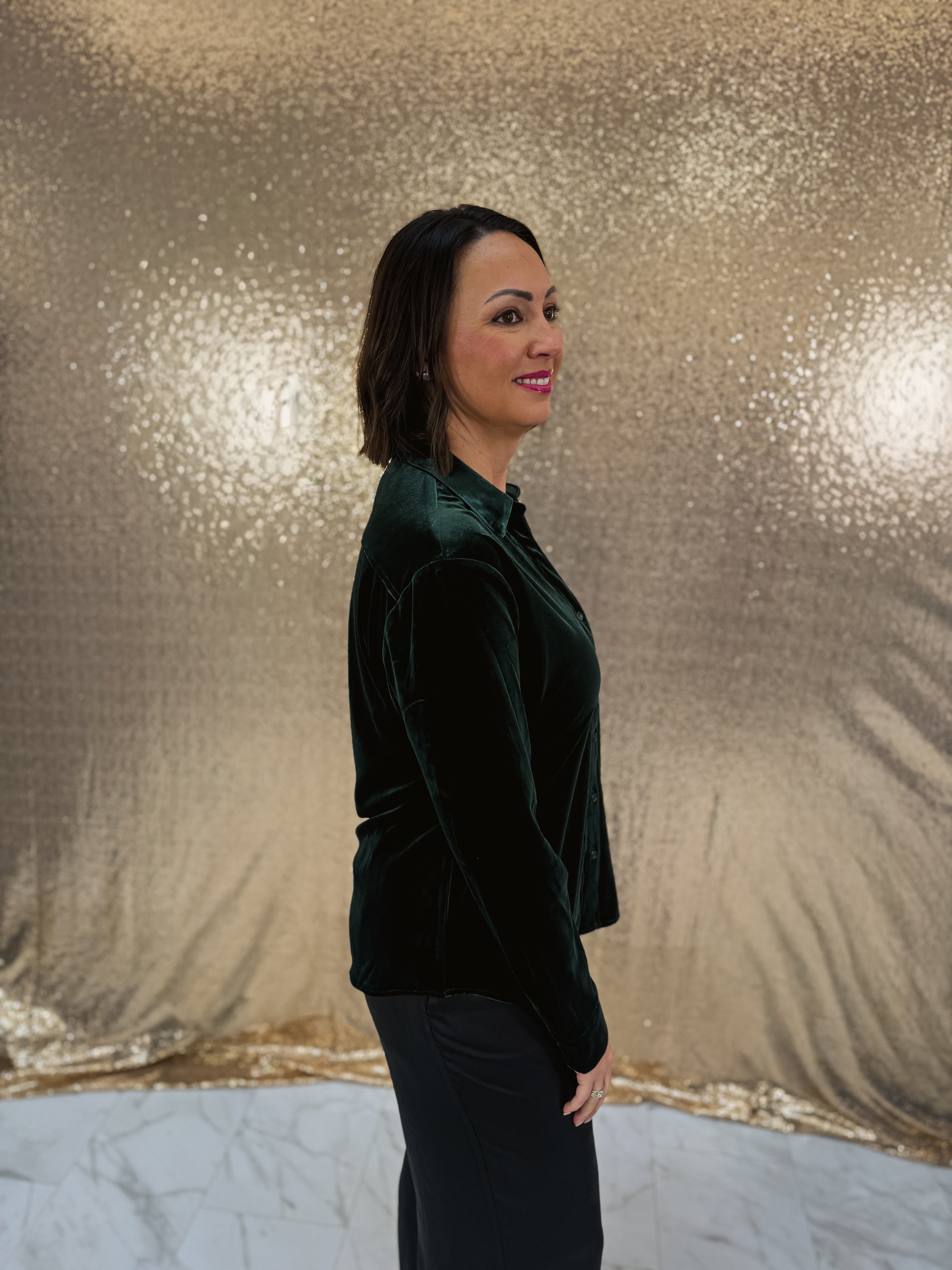 Elan Long Sleeve Velvet Top