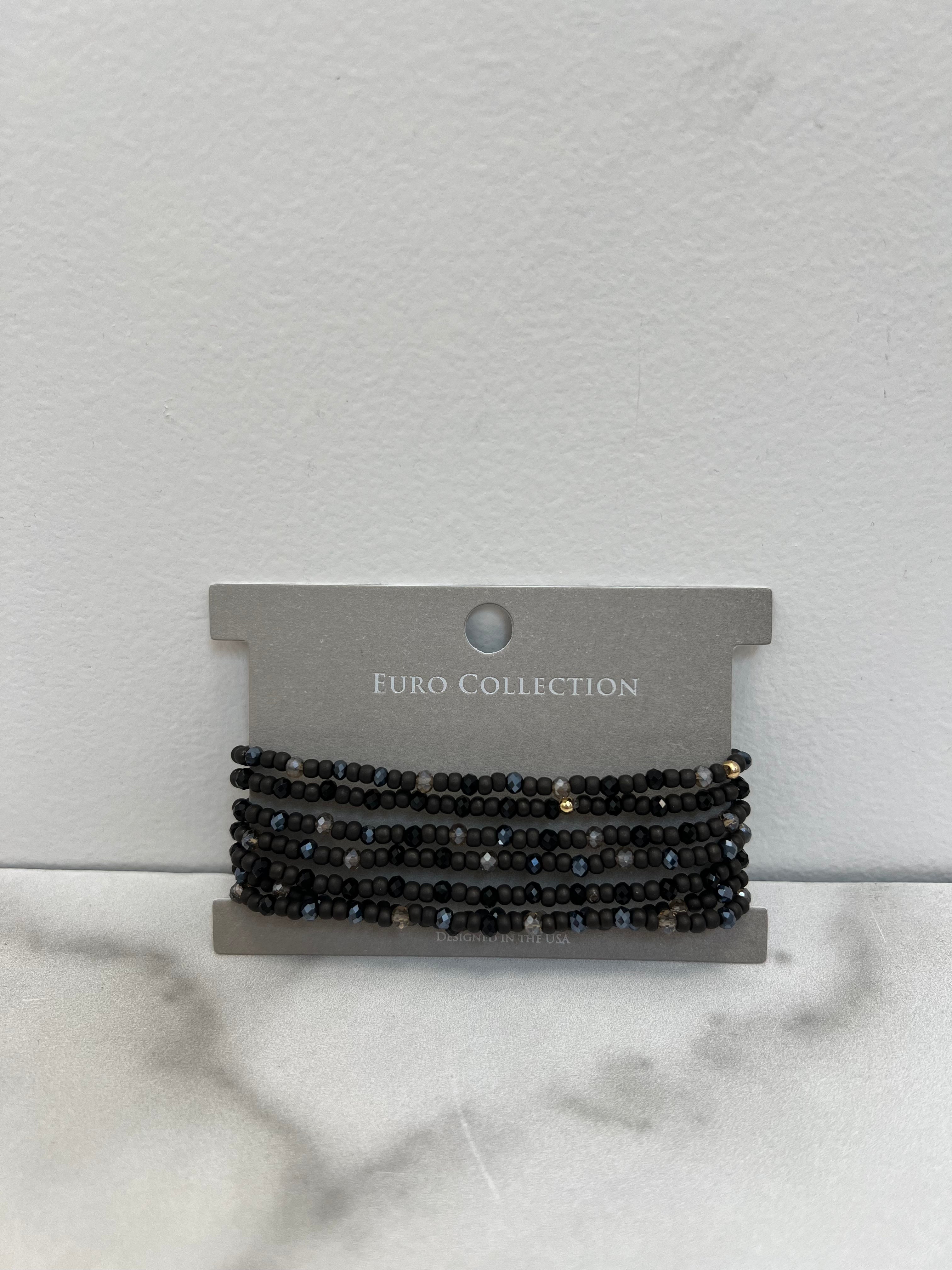 7-Stack Glass Beaded Bracelet Set