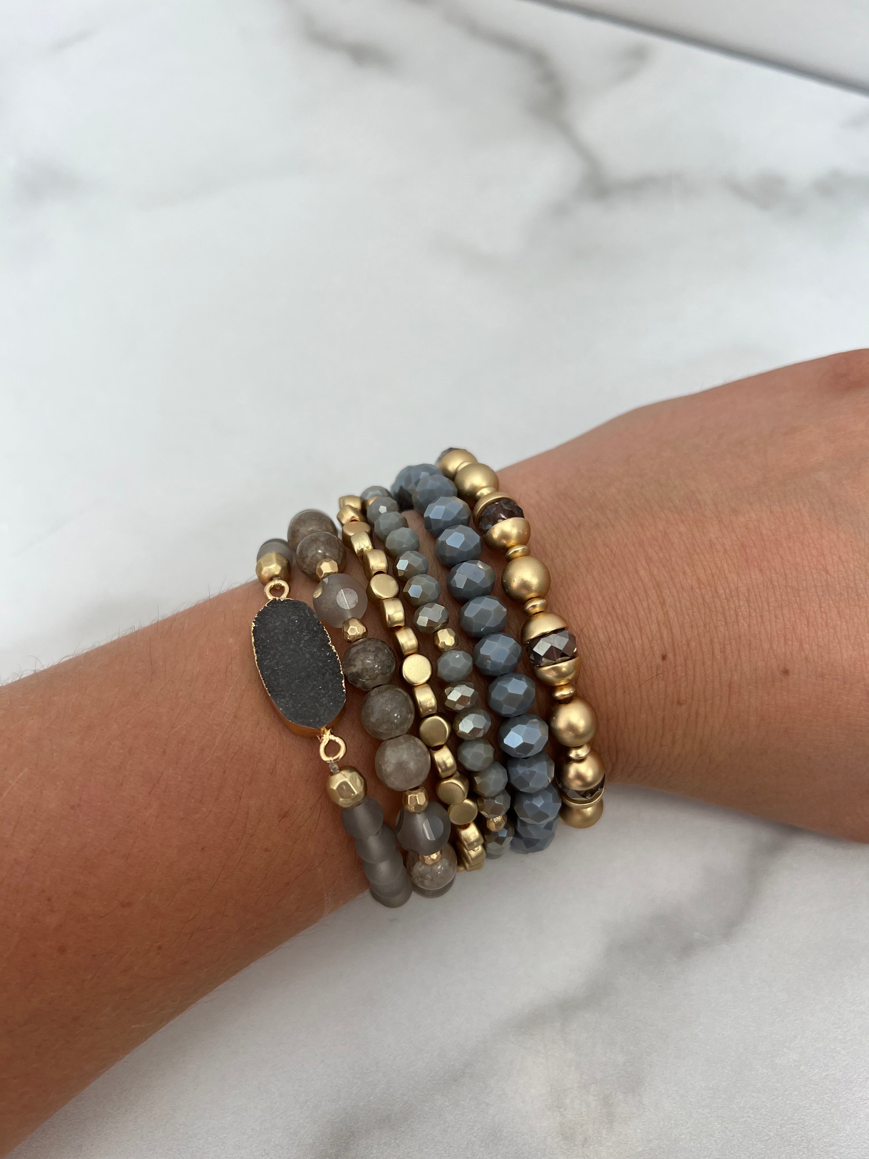 6-Stack Beaded Bracelet Set