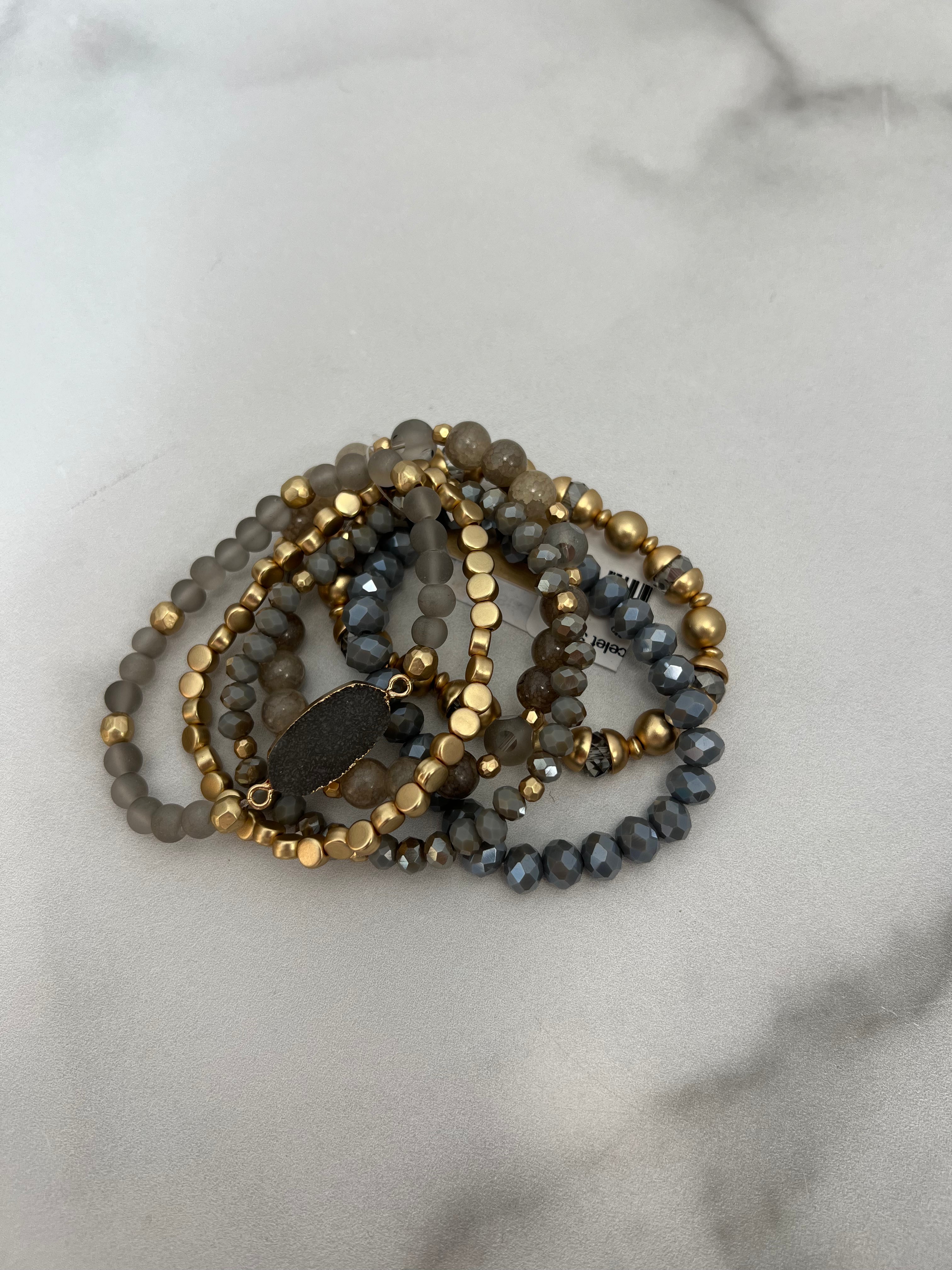 6-Stack Beaded Bracelet Set