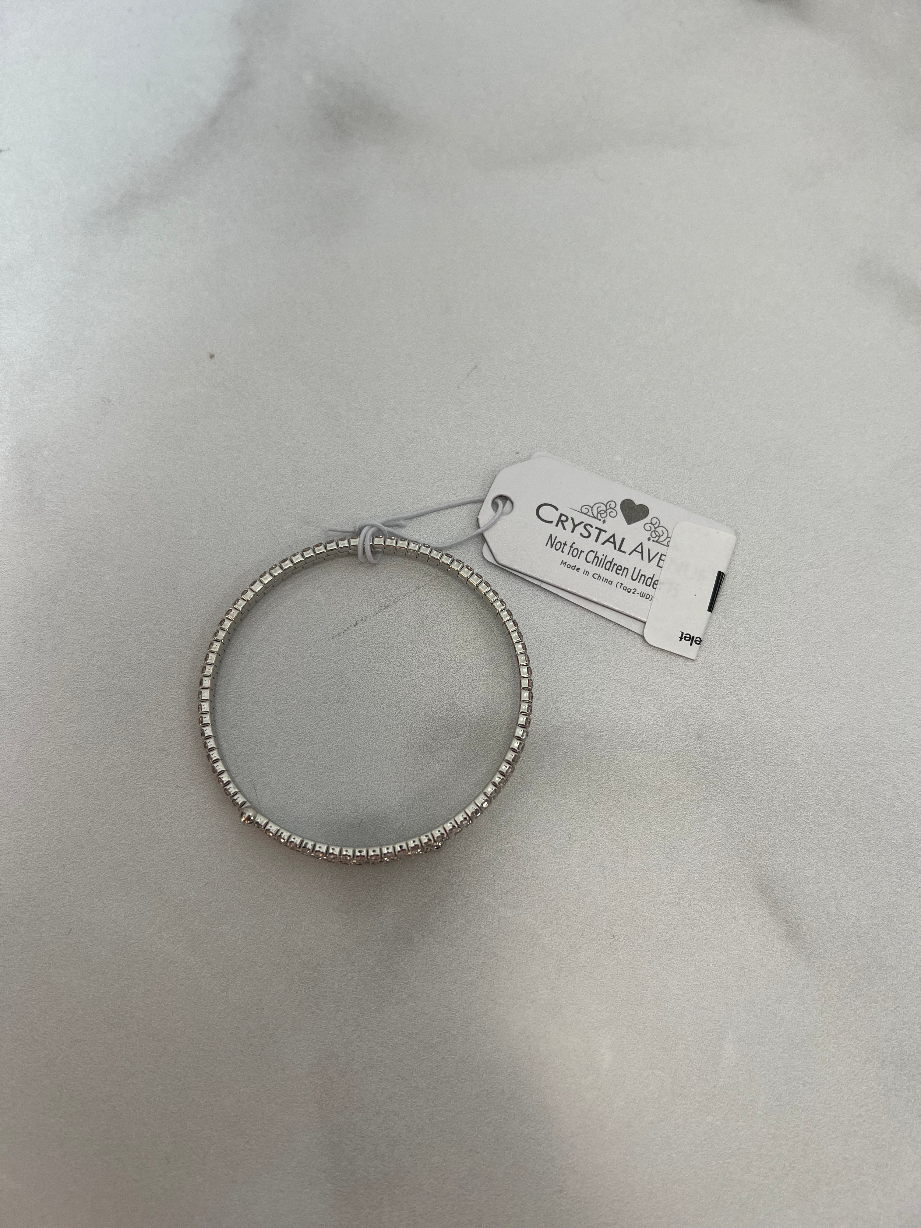 Memory Wire Crystal Wrap Bracelet