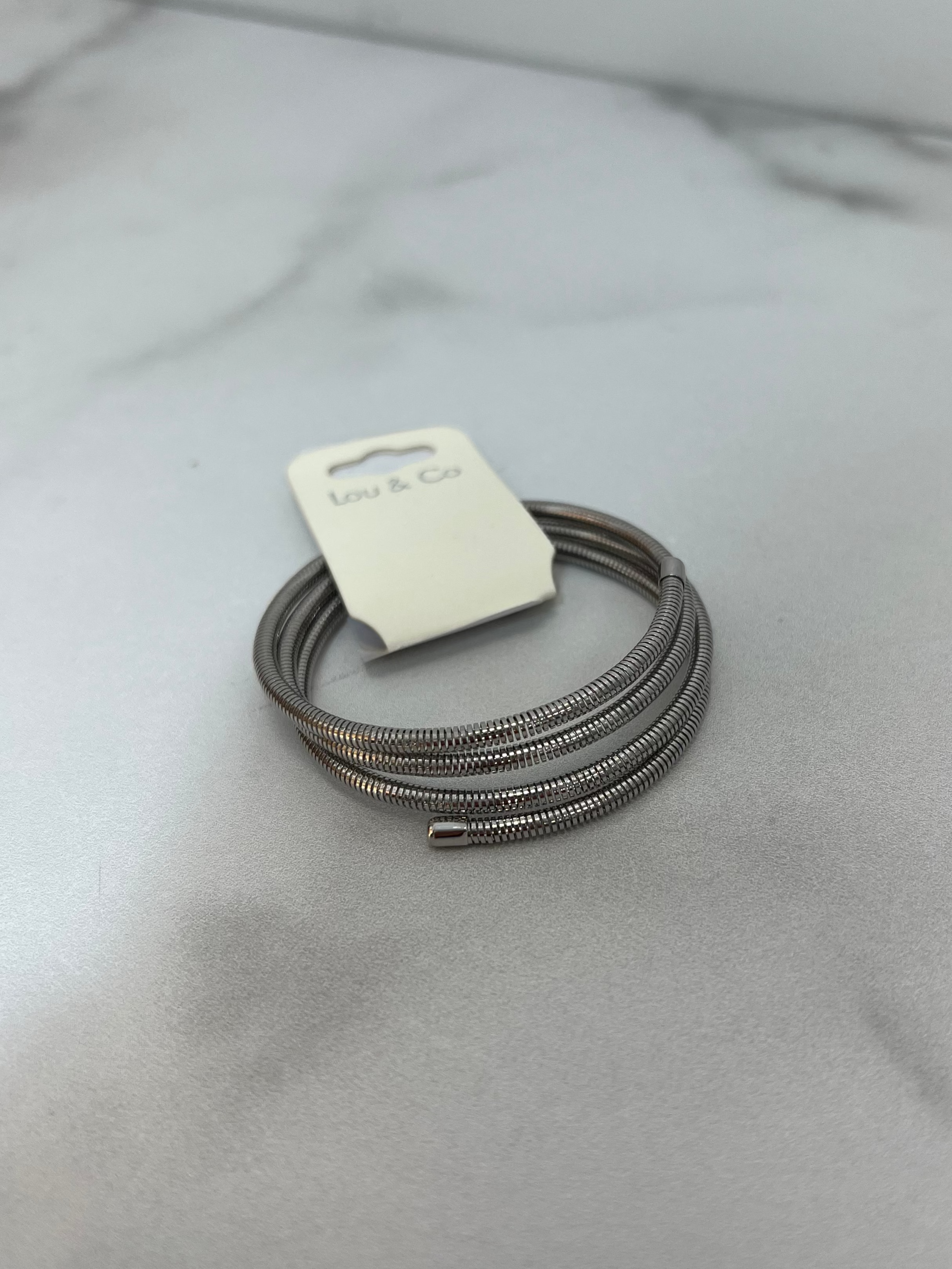 Stretch Coil Bracelet - Silver