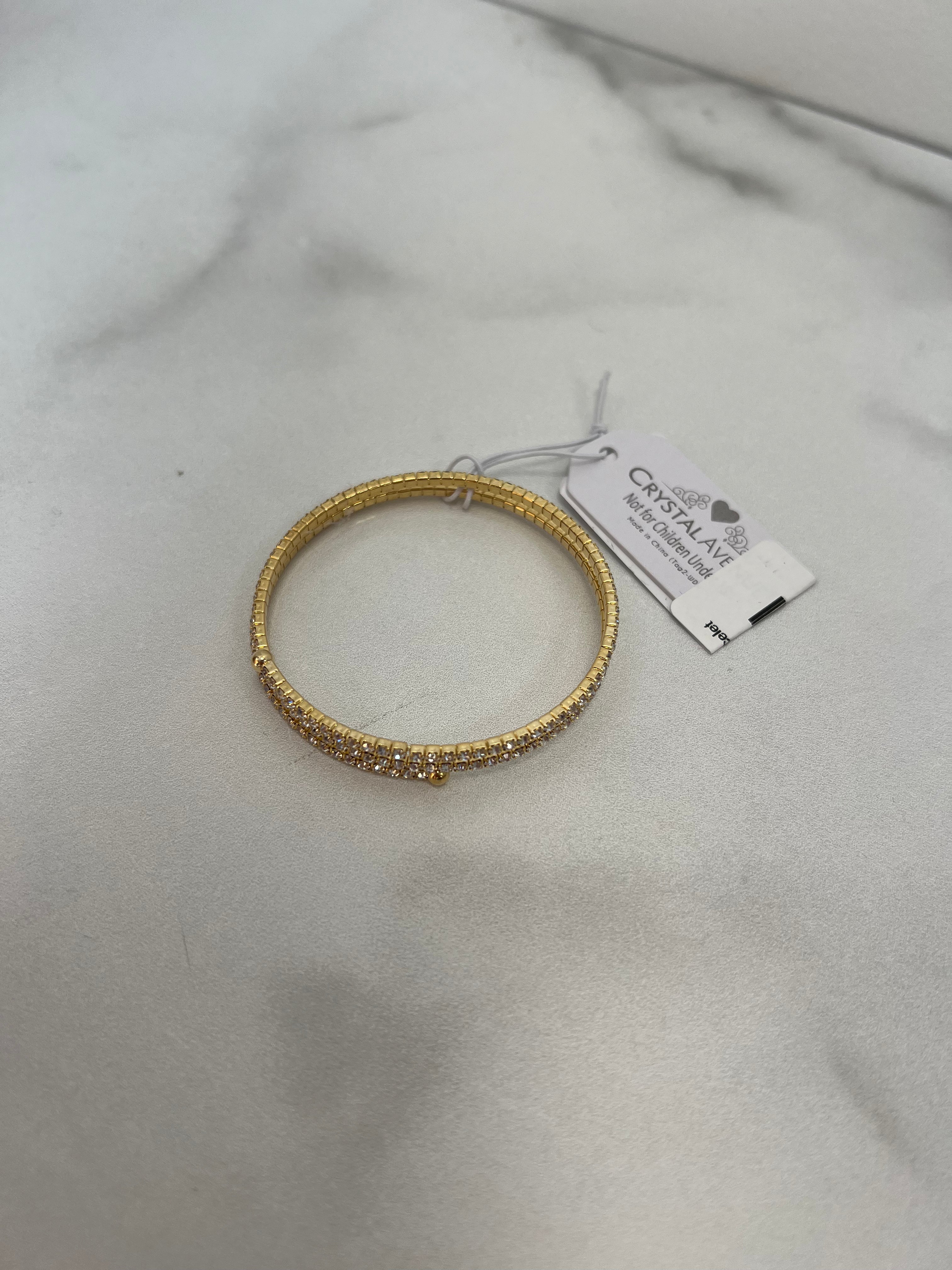 Memory Wire Crystal Wrap Bracelet