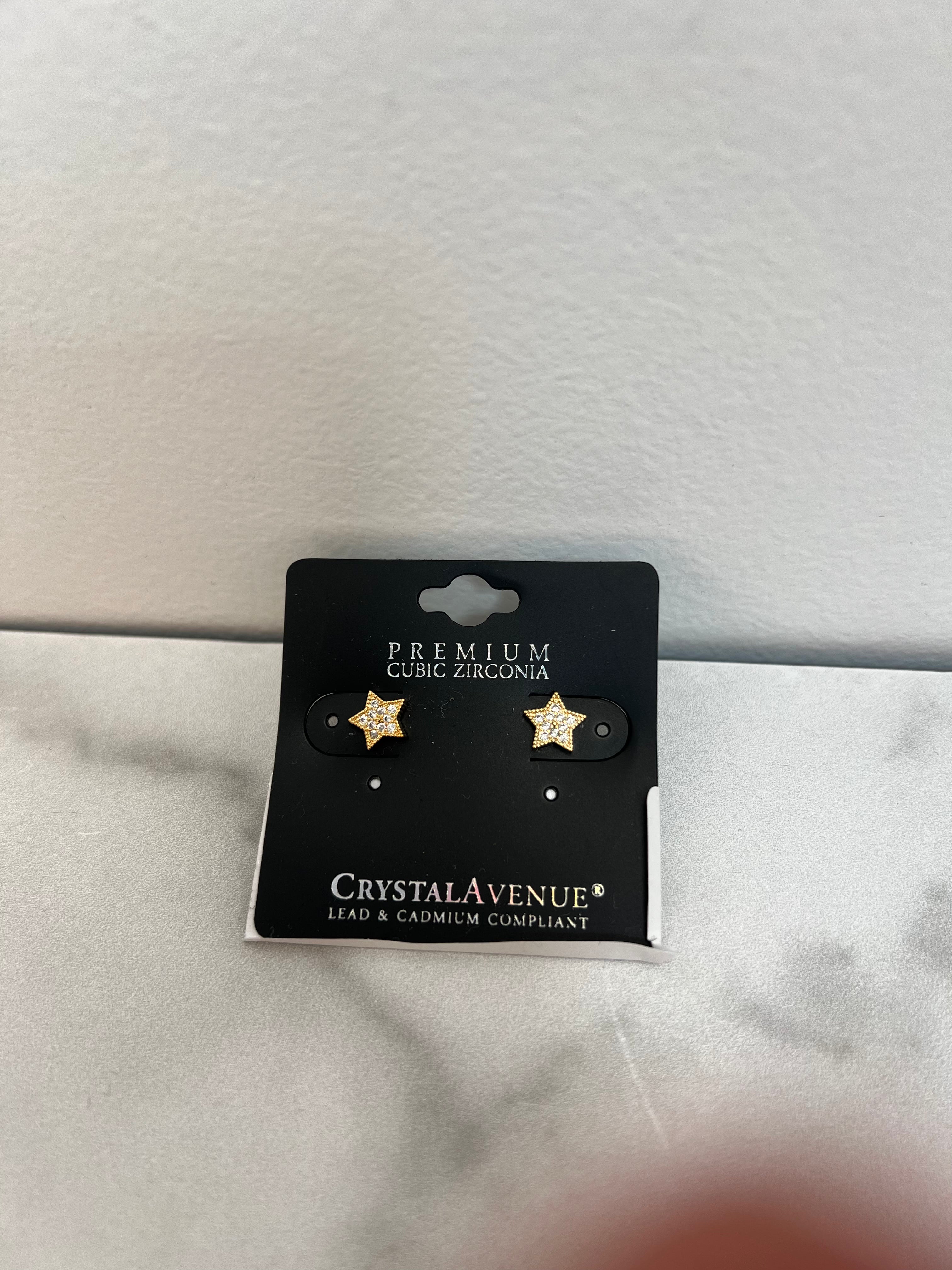 CZ Star Stud Earrings