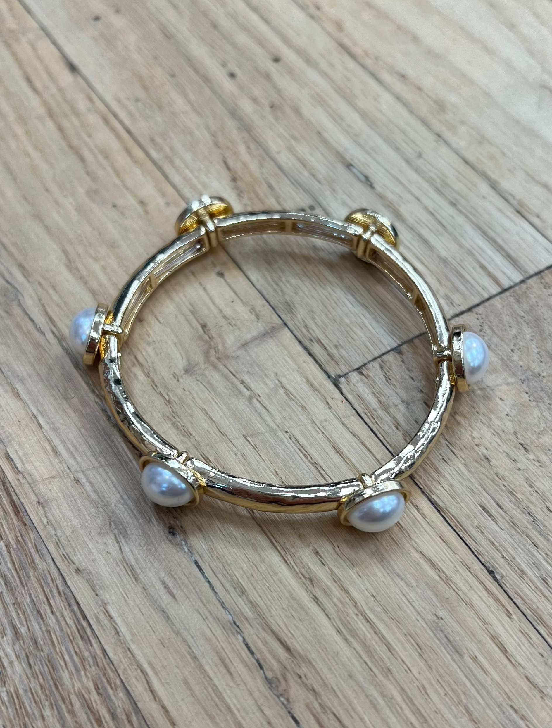Piers Stretch Bracelet W/ Pearls