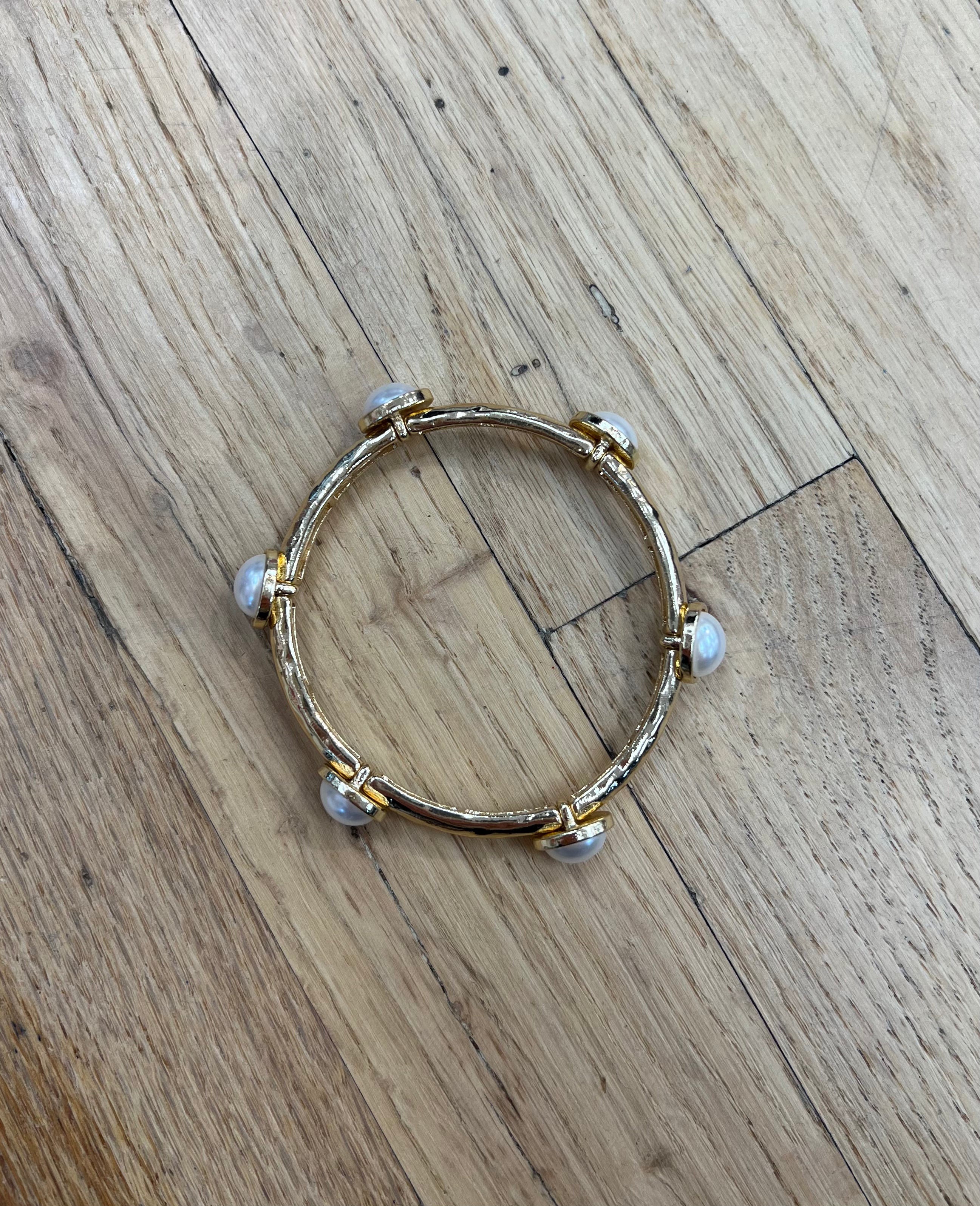 Piers Stretch Bracelet W/ Pearls