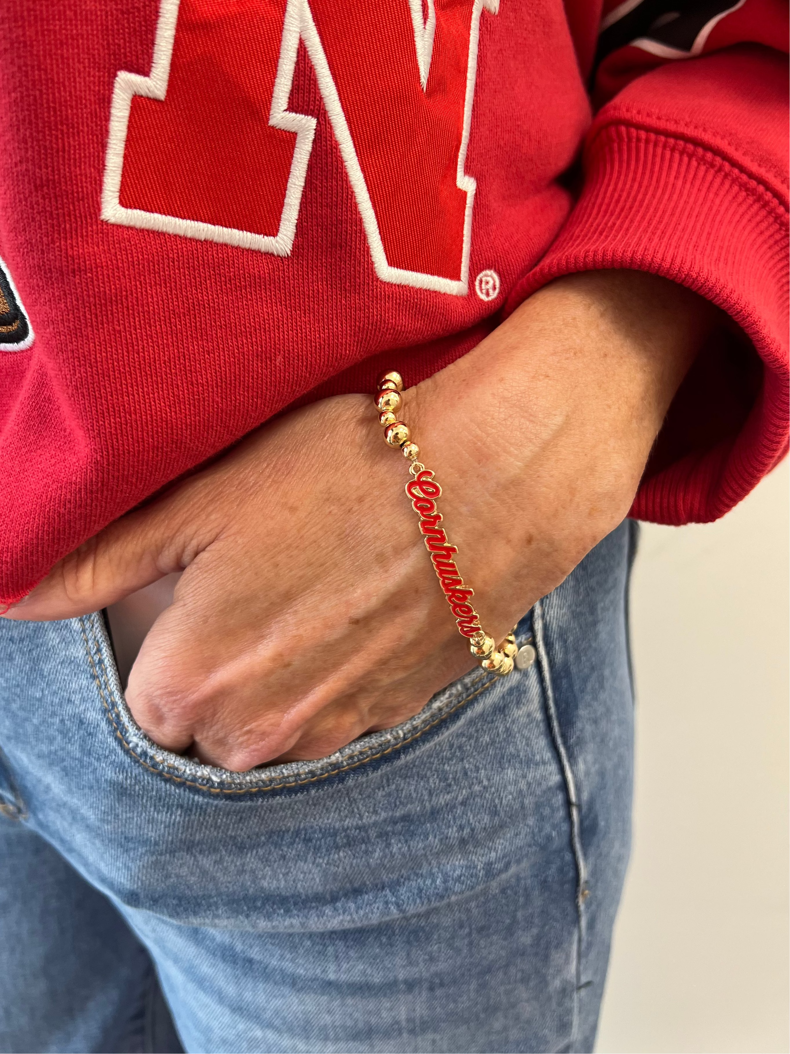 Nebraska Cornhuskers Stretch Bracelet