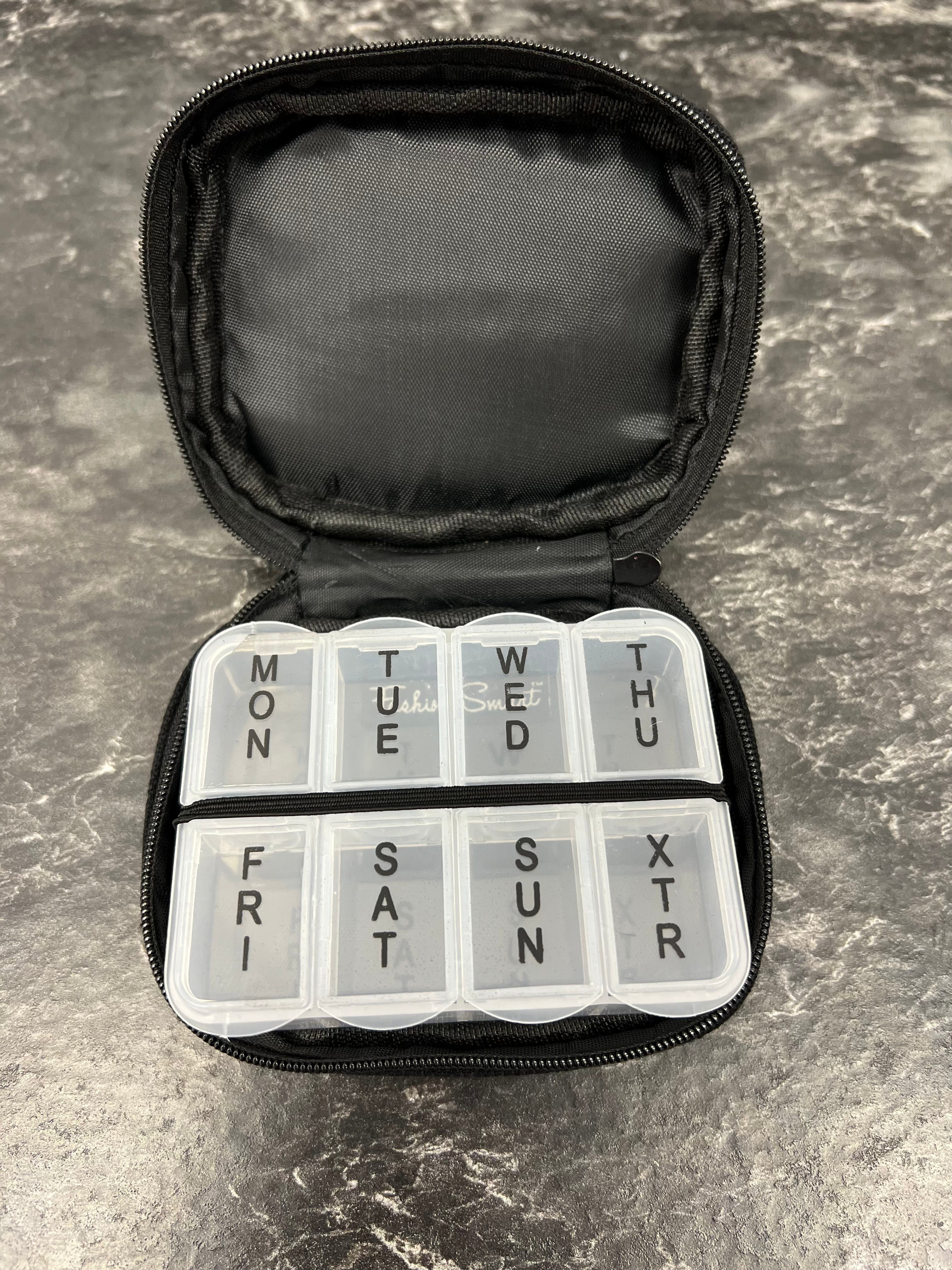Black 7 Day Pill Box