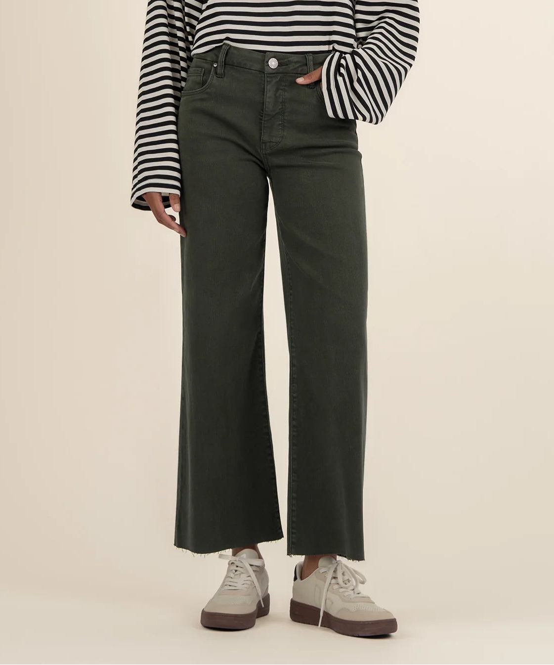 KUT Meg High Rise Wide Leg - Sherwood Forest