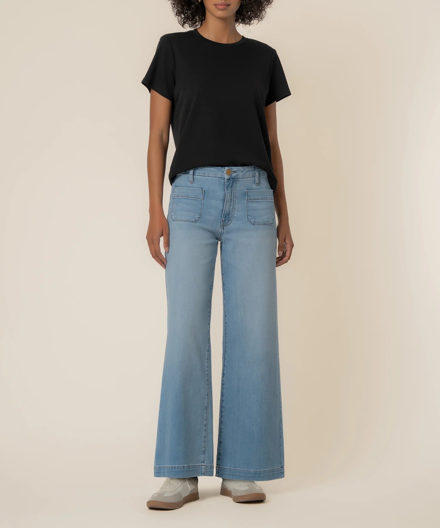 KUT Meg HR Wide Leg W/Patch - Totally