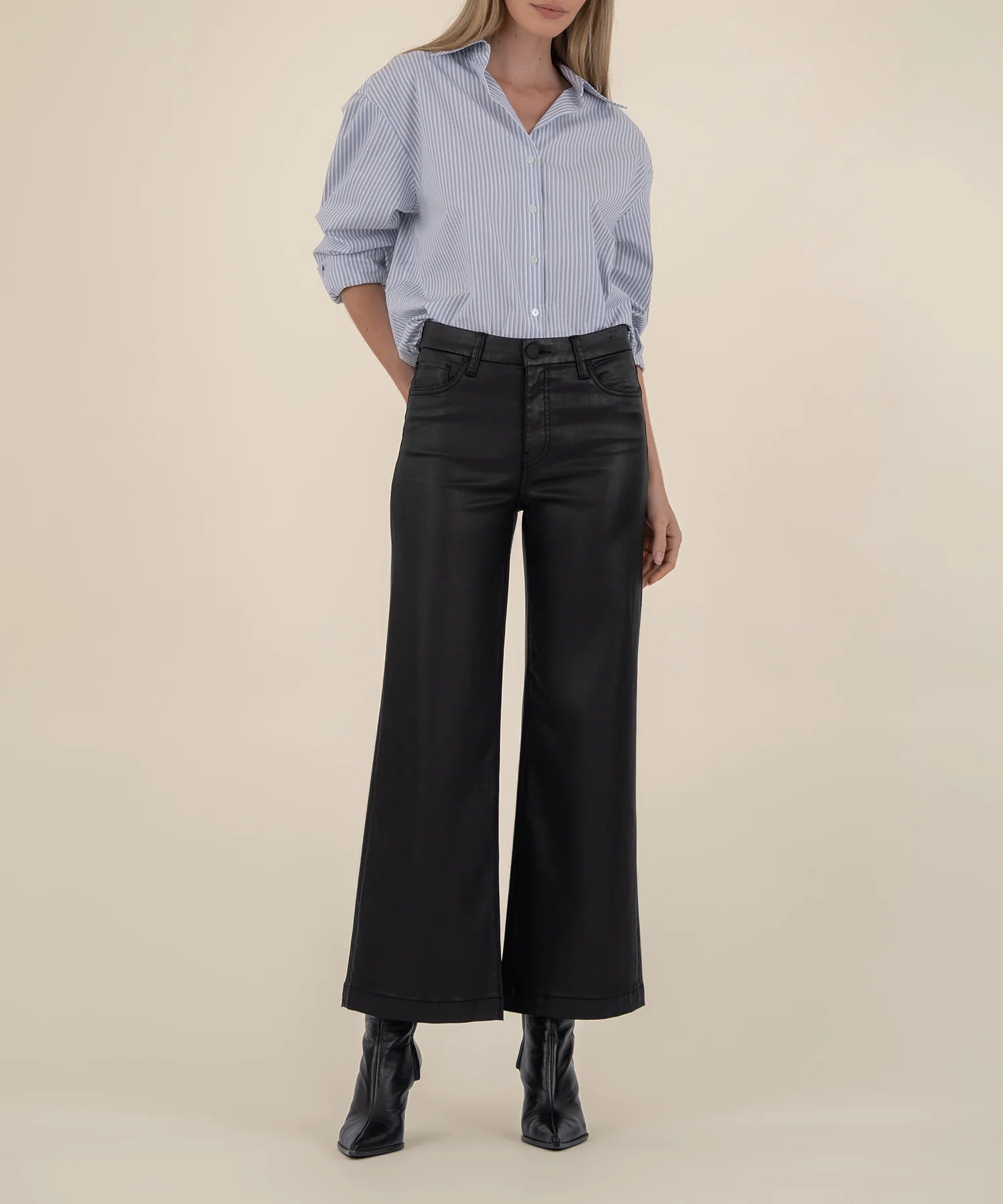 KUT Meg HR Fab Ab Wide Leg - Black
