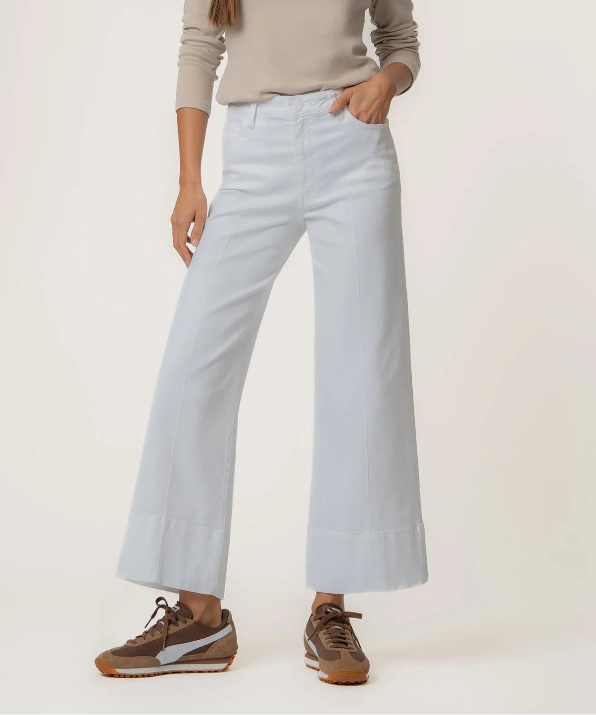 KUT Meg HR Wide Leg W/ Front Pin Tuck
