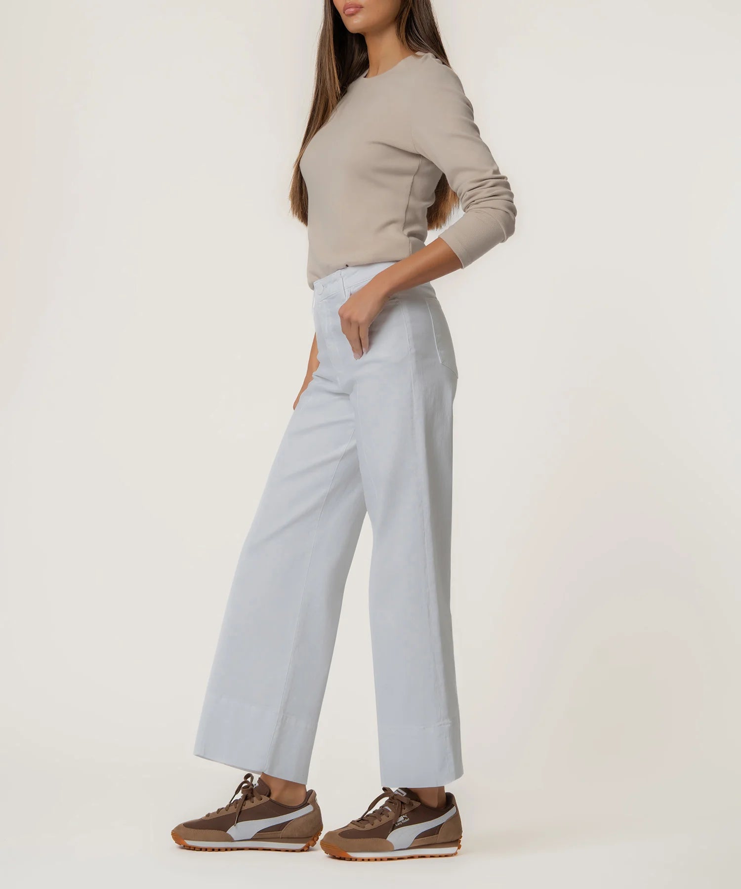 KUT Meg HR Wide Leg W/ Front Pin Tuck