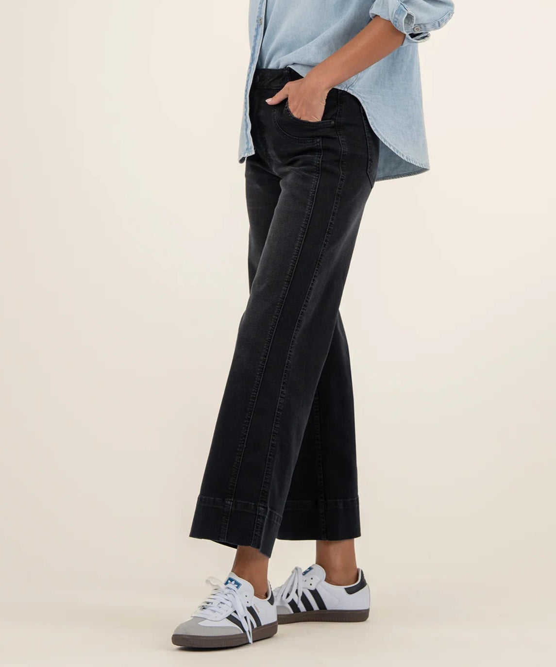 KUT Meg High Rise Wide Leg - Glittering