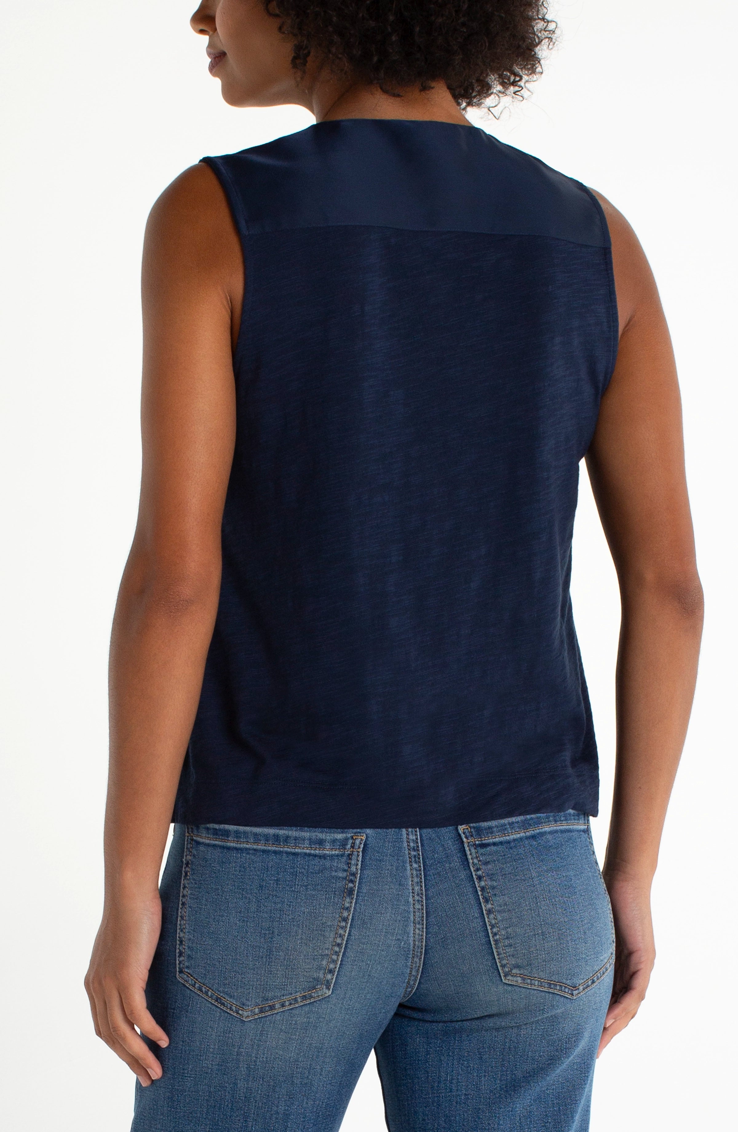 Liverpool Sleeveless V-Neck Top