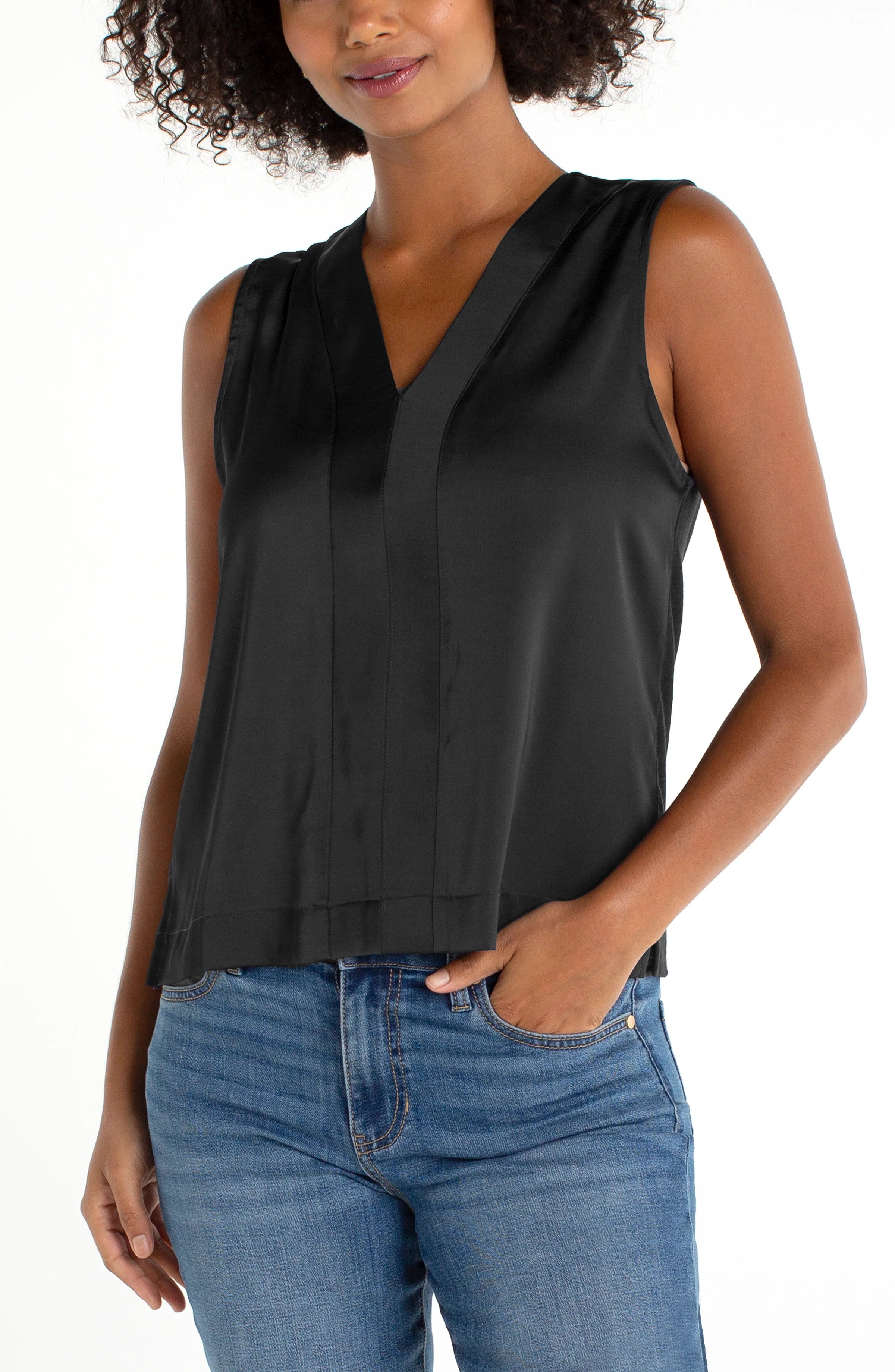 Liverpool Sleeveless V-Neck Top