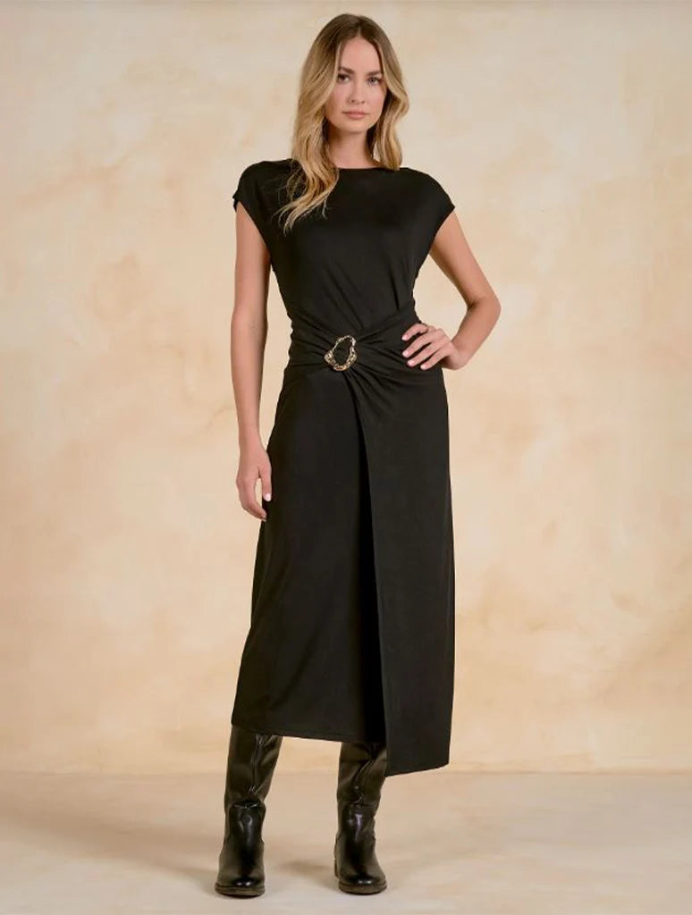 Elan Maxi Cap Sleeve Dress