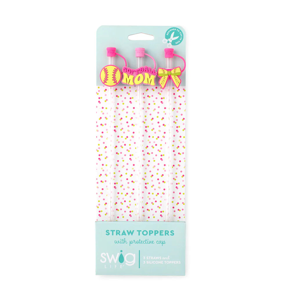 SWIG Pitch Hit Run Straw Topper Set